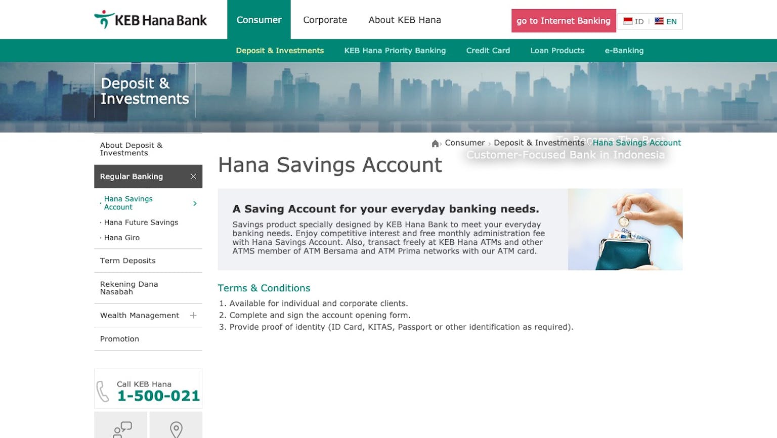 Hana Savings Account