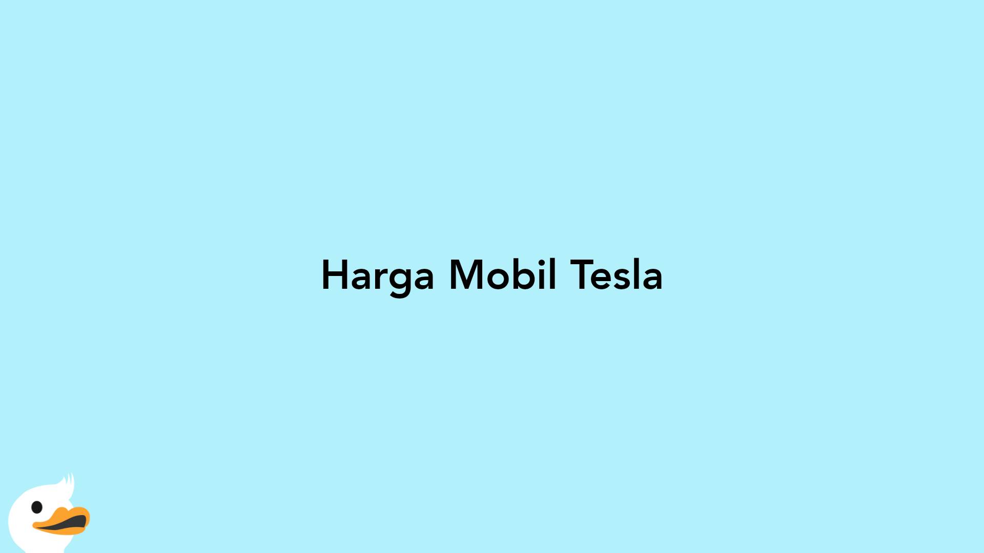 Harga Mobil Tesla