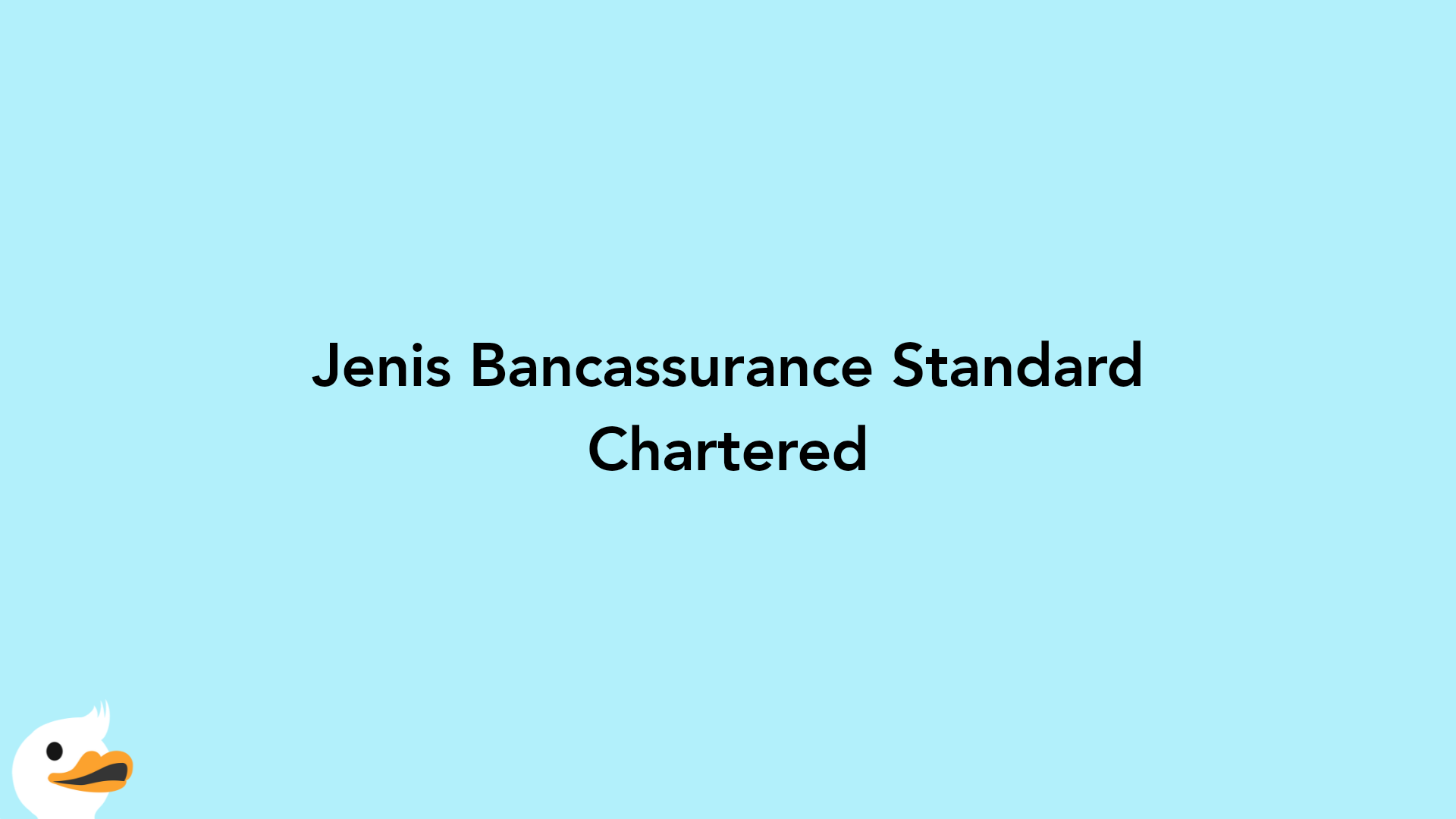 Jenis Bancassurance Standard Chartered