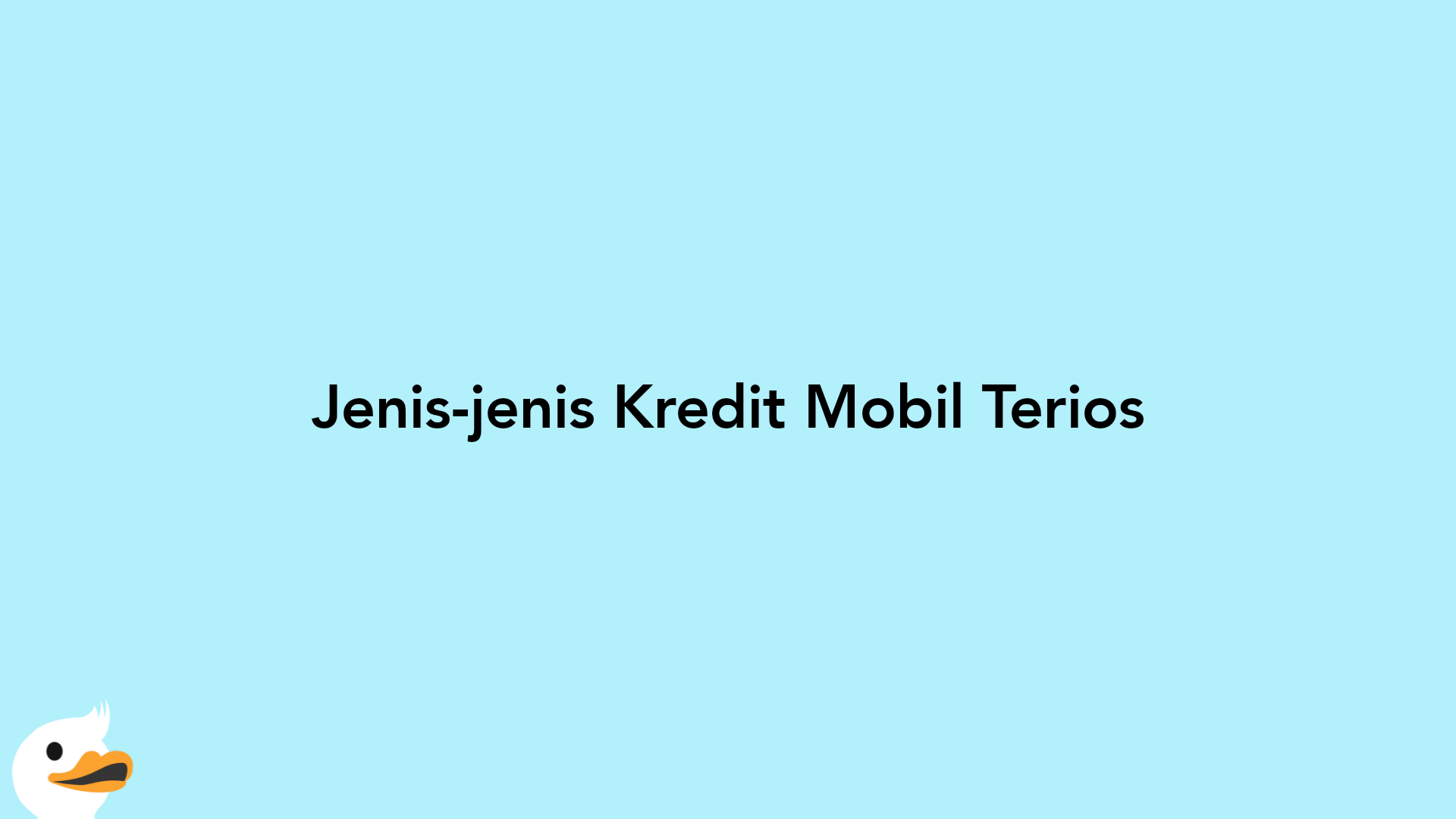 Jenis-jenis Kredit Mobil Terios