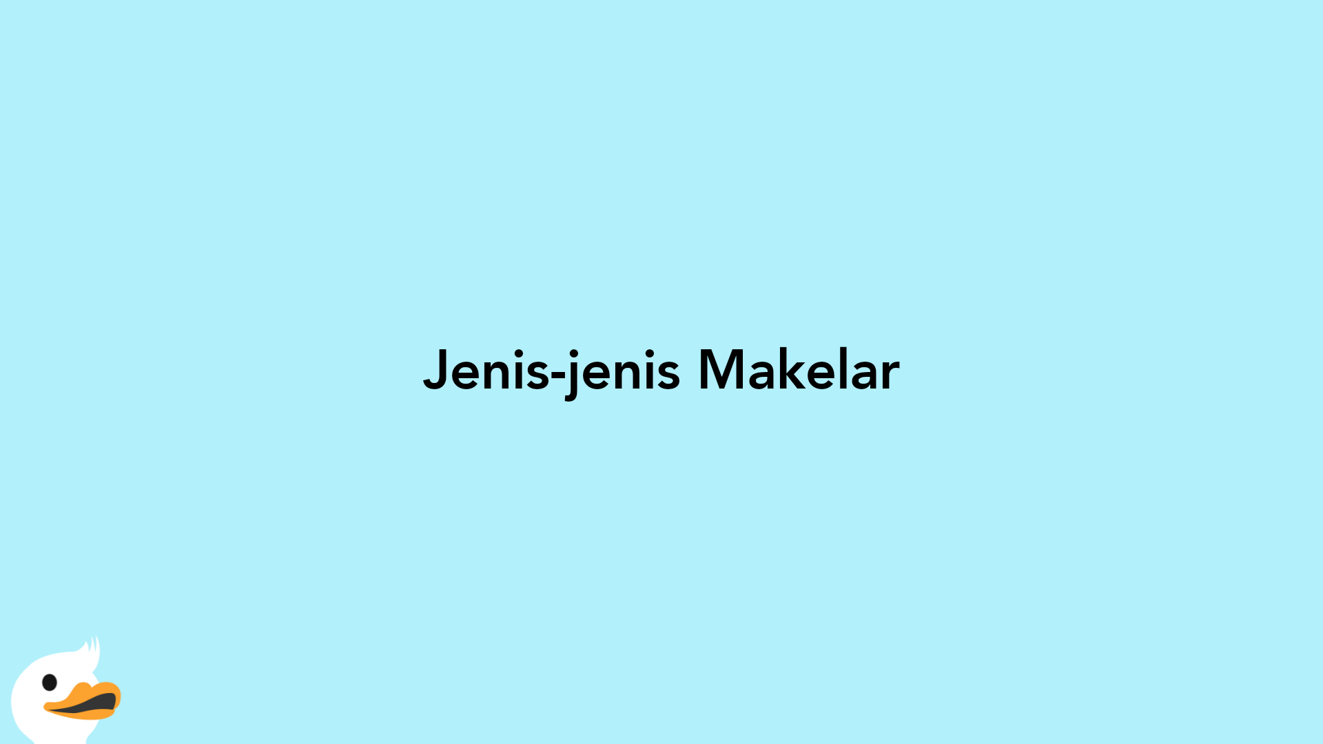 Jenis-jenis Makelar