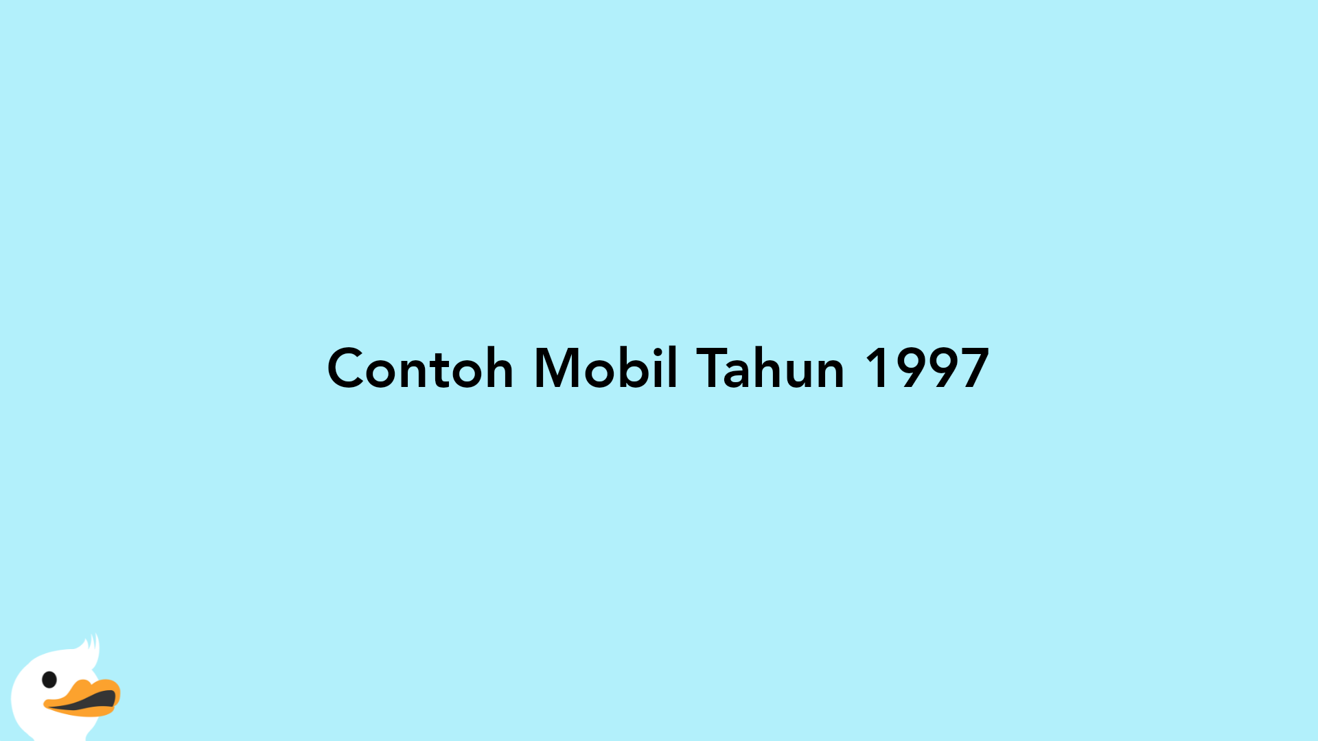 Contoh Mobil Tahun 1997