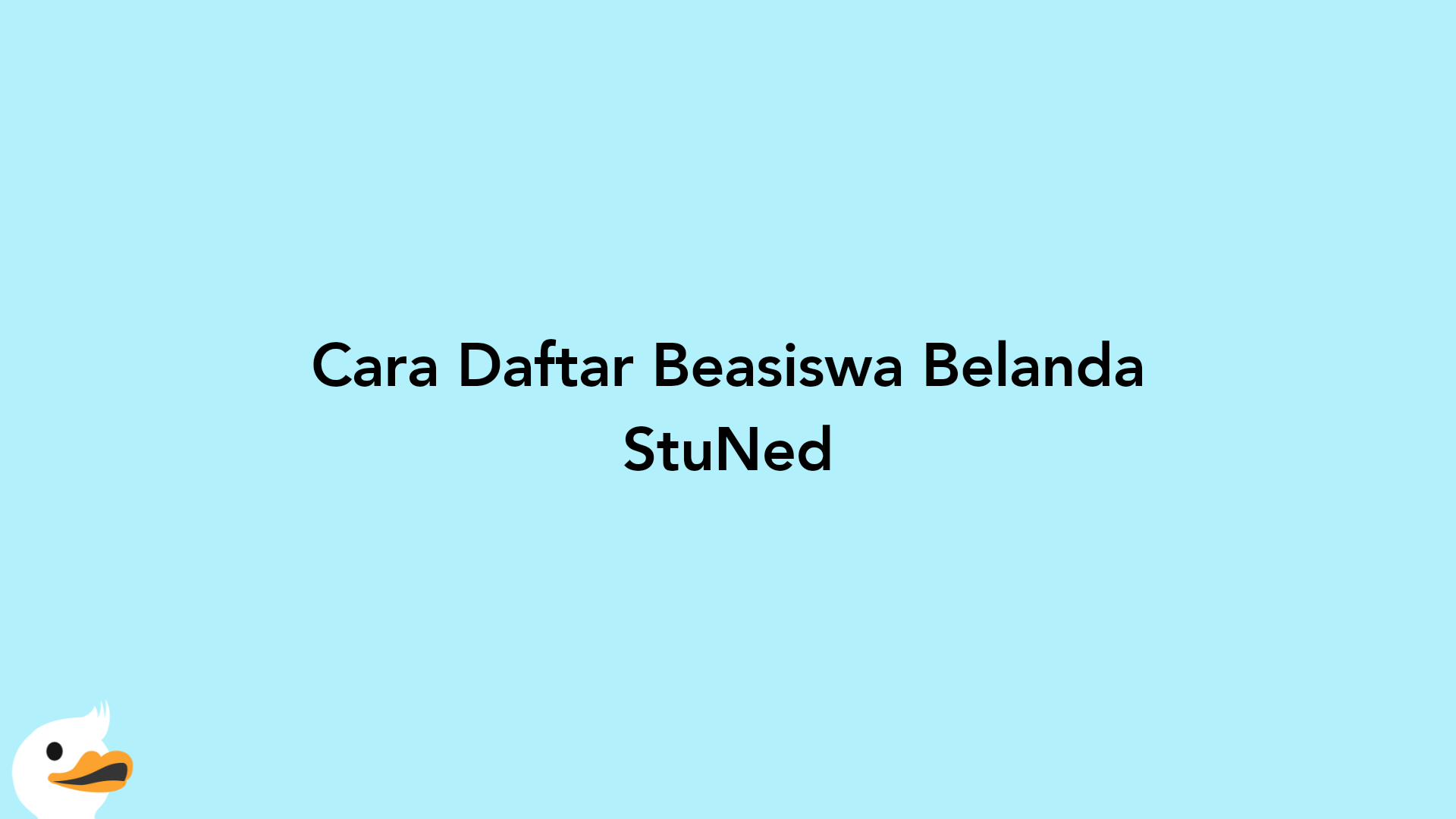 Cara Daftar Beasiswa Belanda StuNed