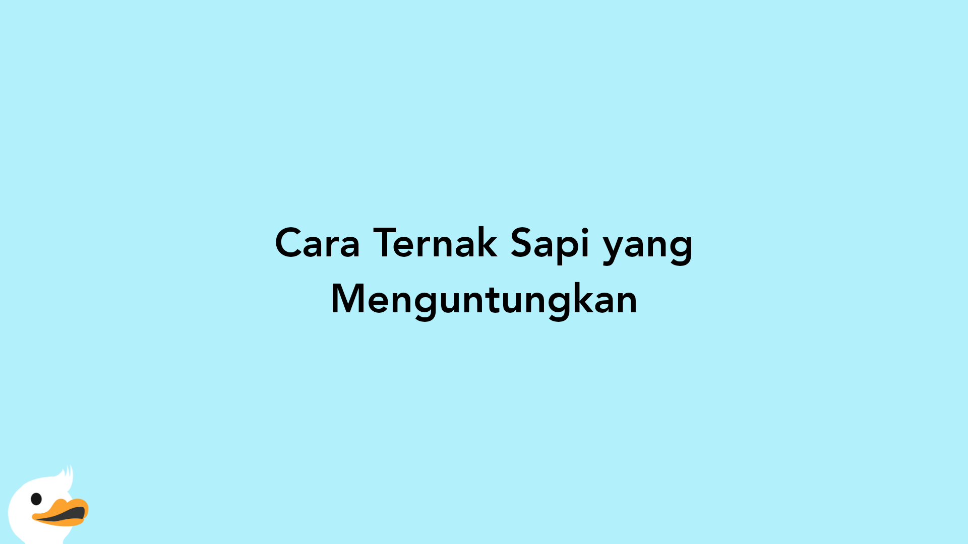 Cara Ternak Sapi yang Menguntungkan