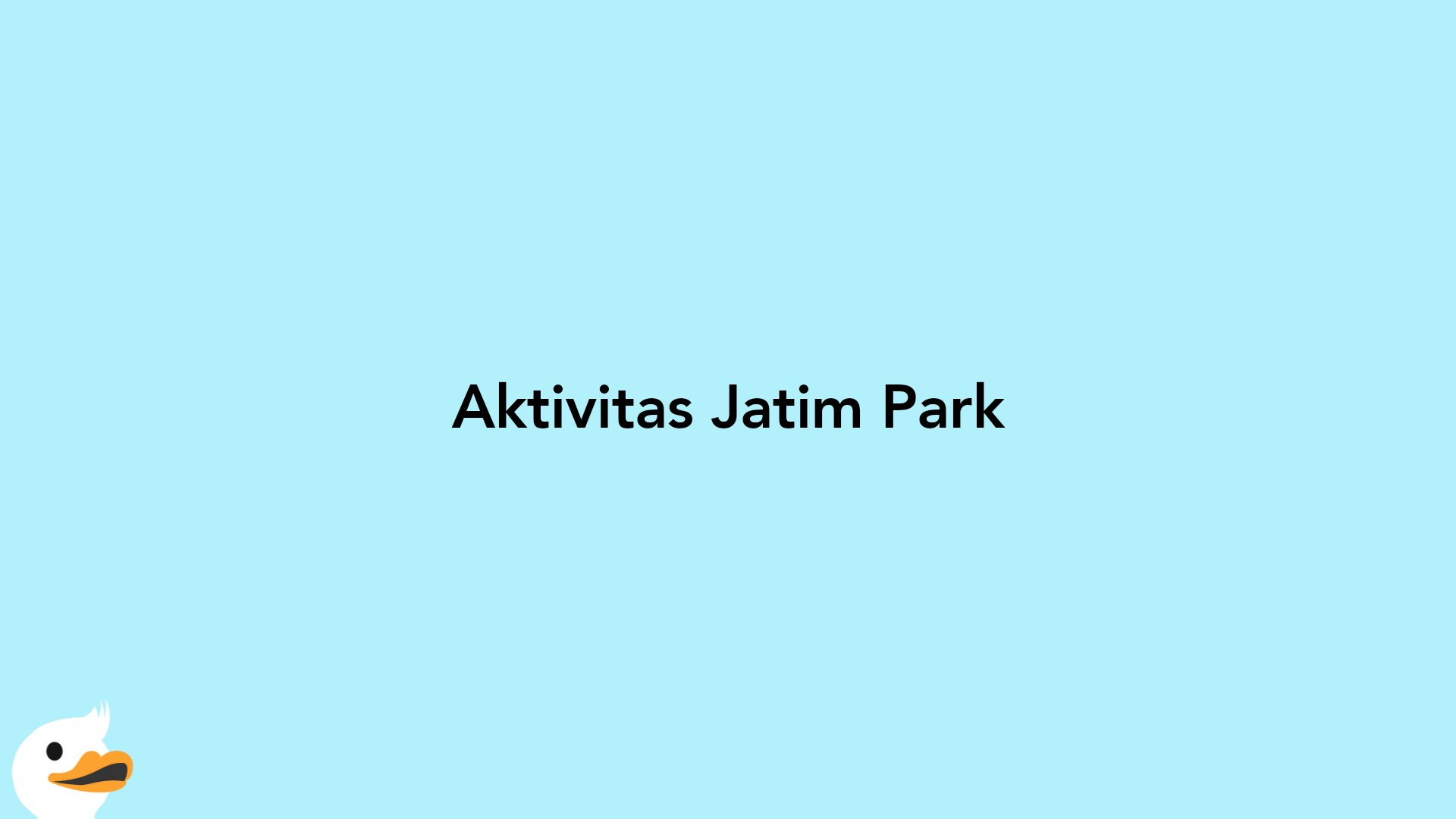 Aktivitas Jatim Park