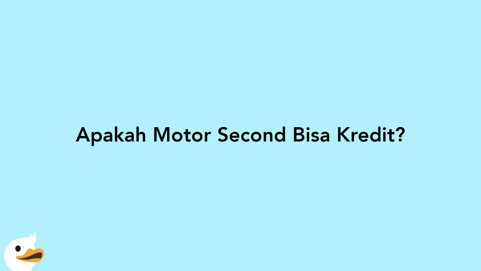 Apakah Motor Second Bisa Kredit?