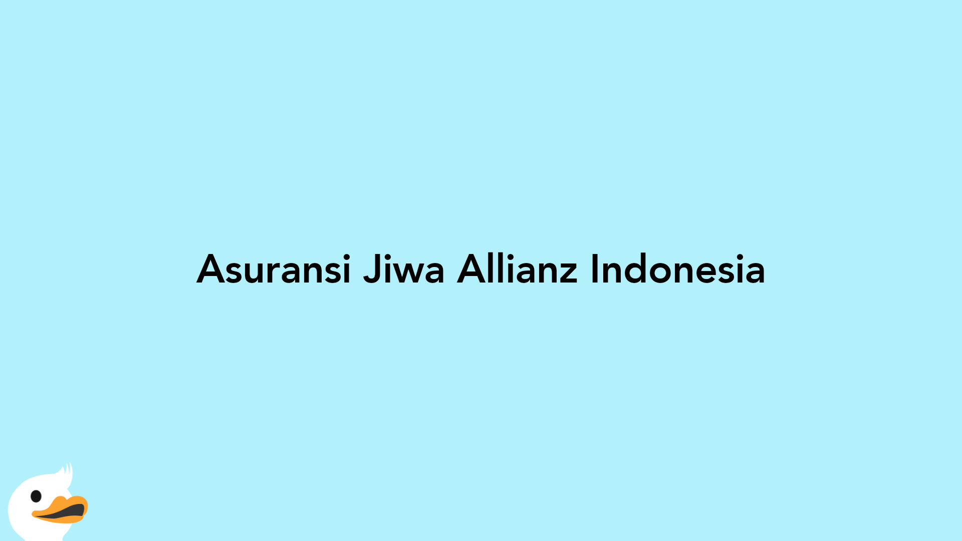 Asuransi Jiwa Allianz Indonesia