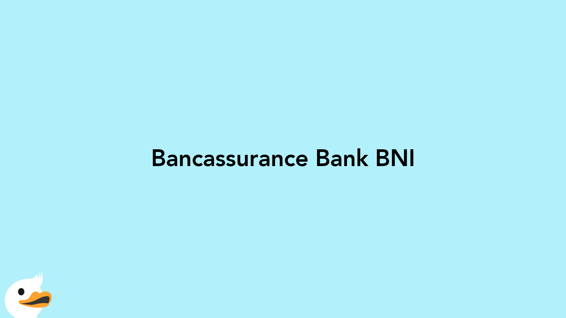 Bancassurance Bank BNI