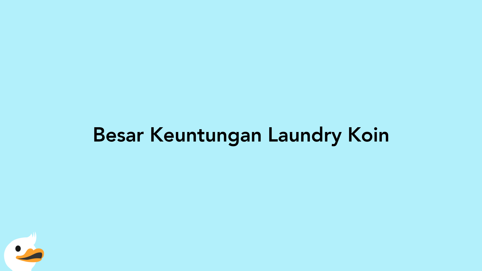 Besar Keuntungan Laundry Koin