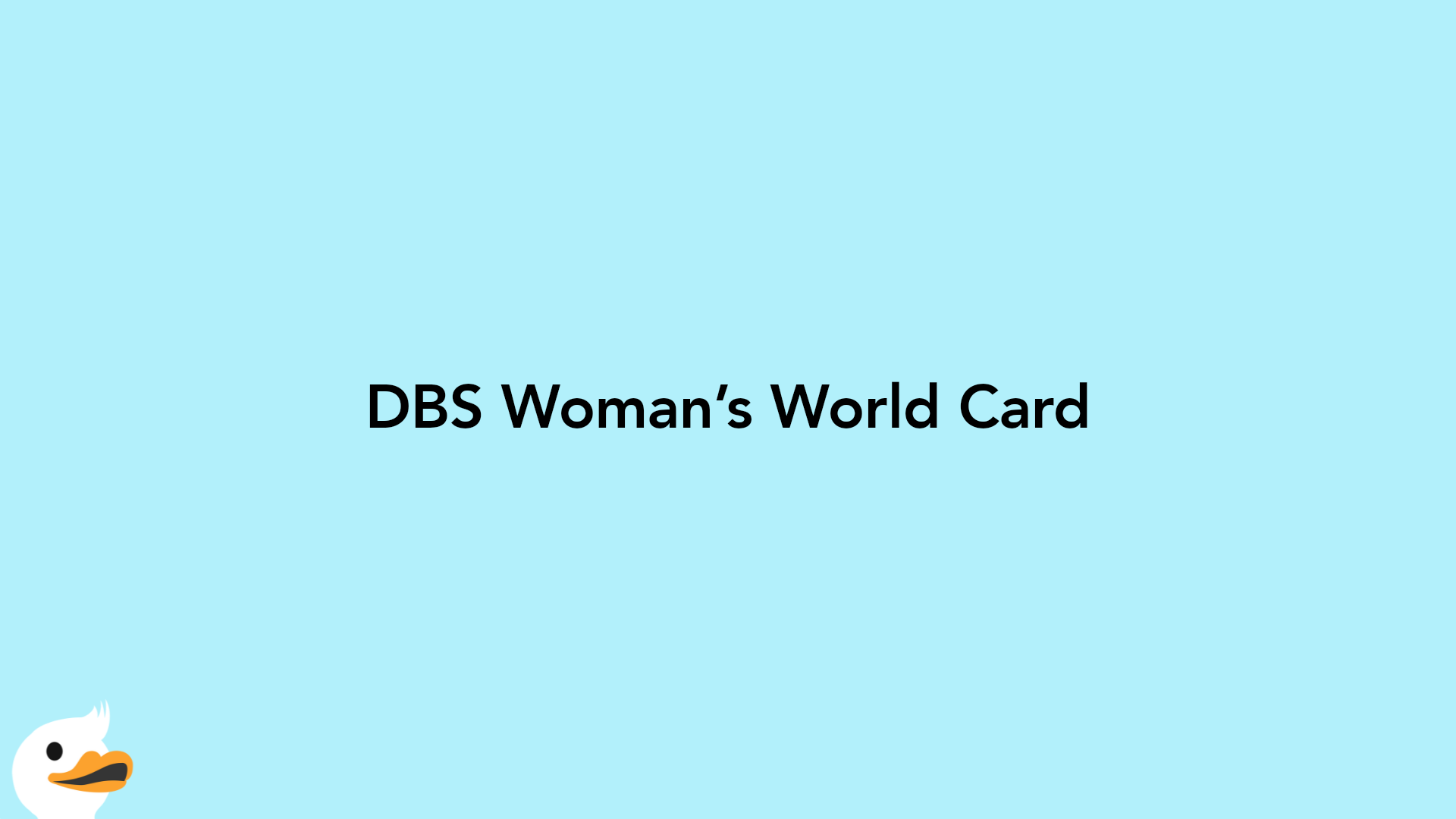 DBS Woman’s World Card