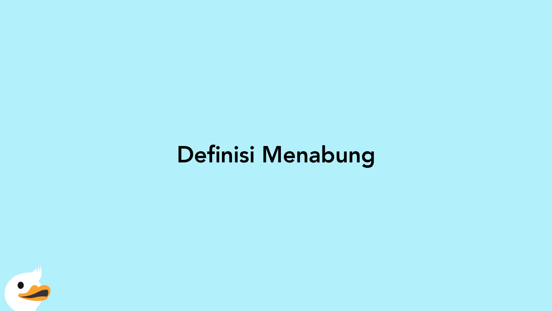 Definisi Menabung