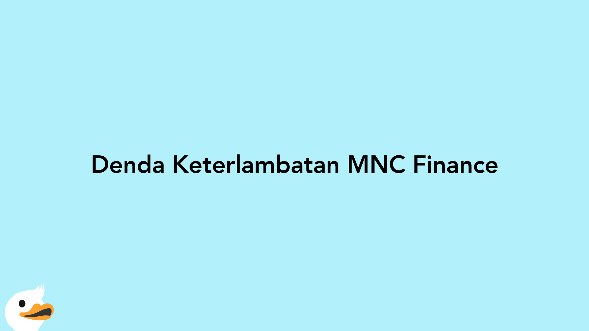 Denda Keterlambatan MNC Finance