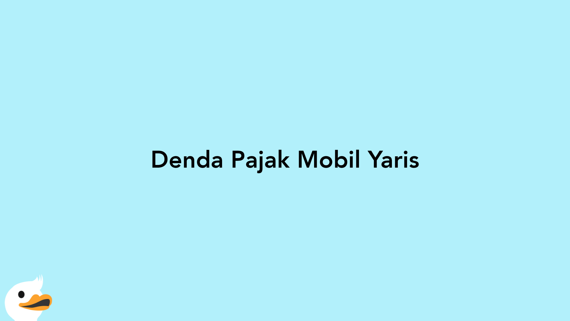 Denda Pajak Mobil Yaris