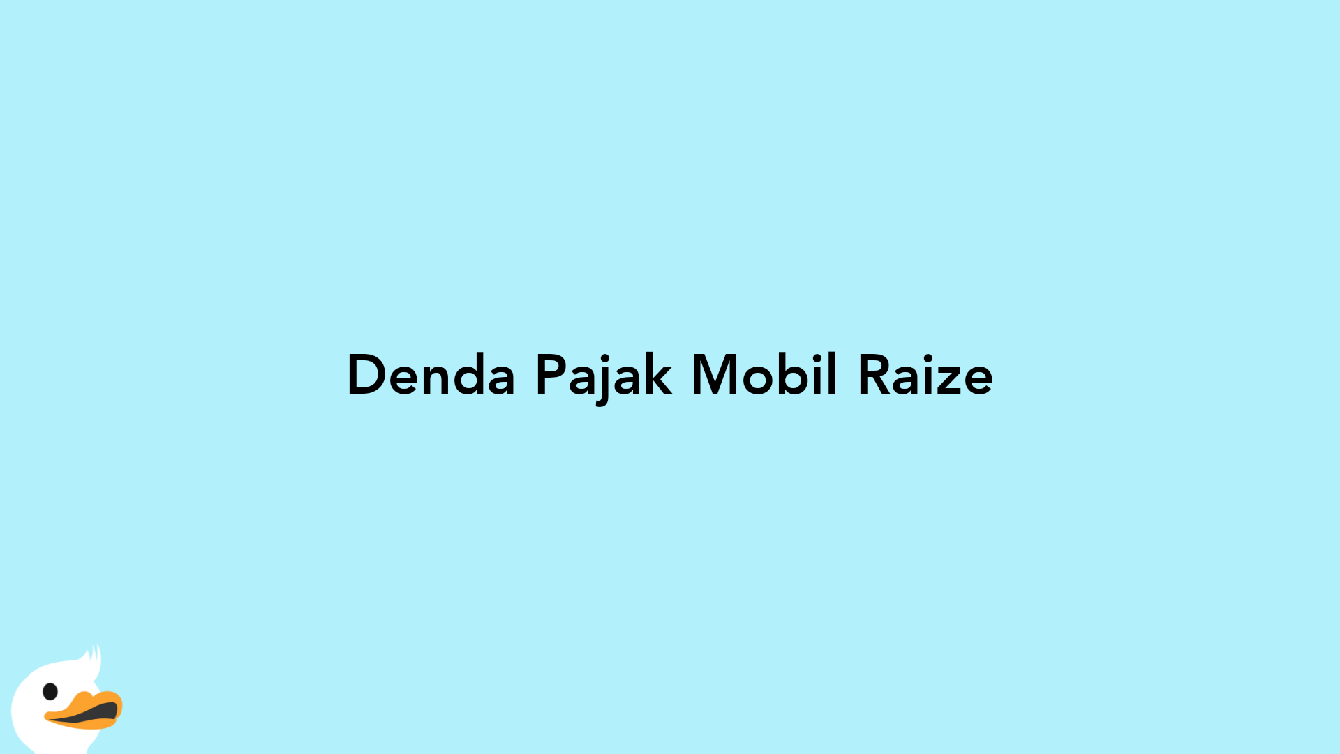 Denda Pajak Mobil Raize