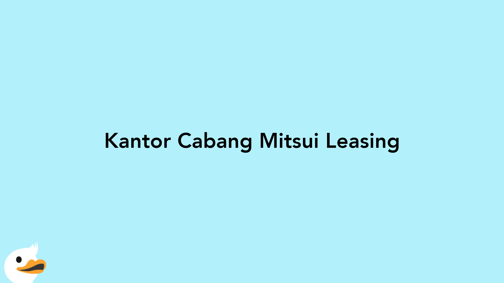 Kantor Cabang Mitsui Leasing