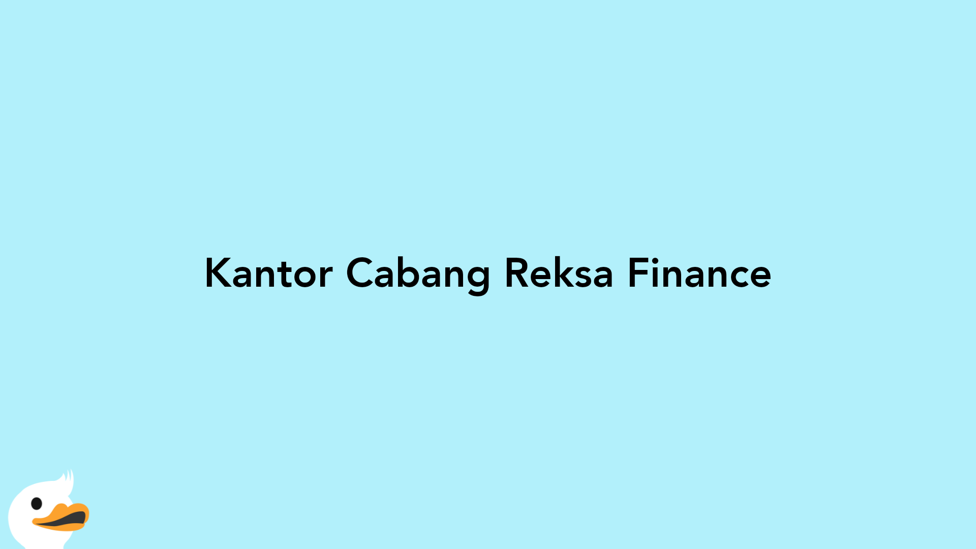 Kantor Cabang Reksa Finance