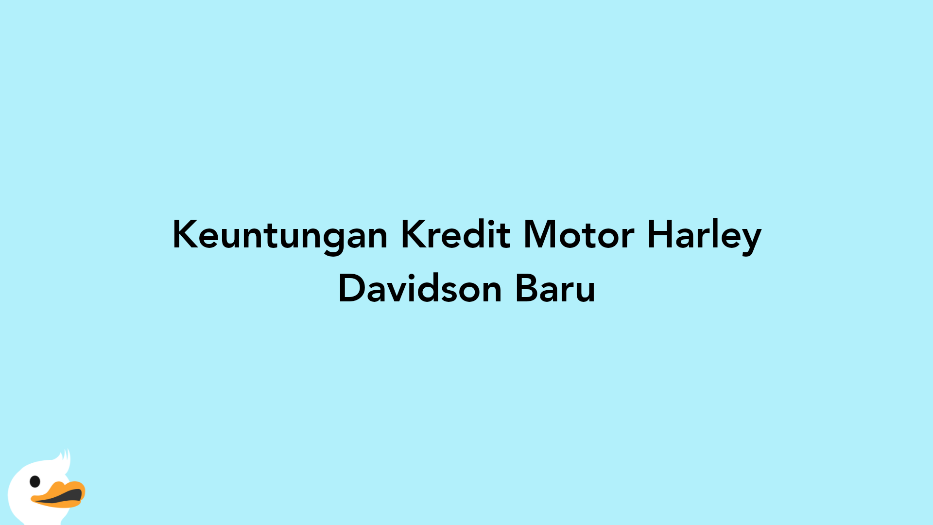 Keuntungan Kredit Motor Harley Davidson Baru