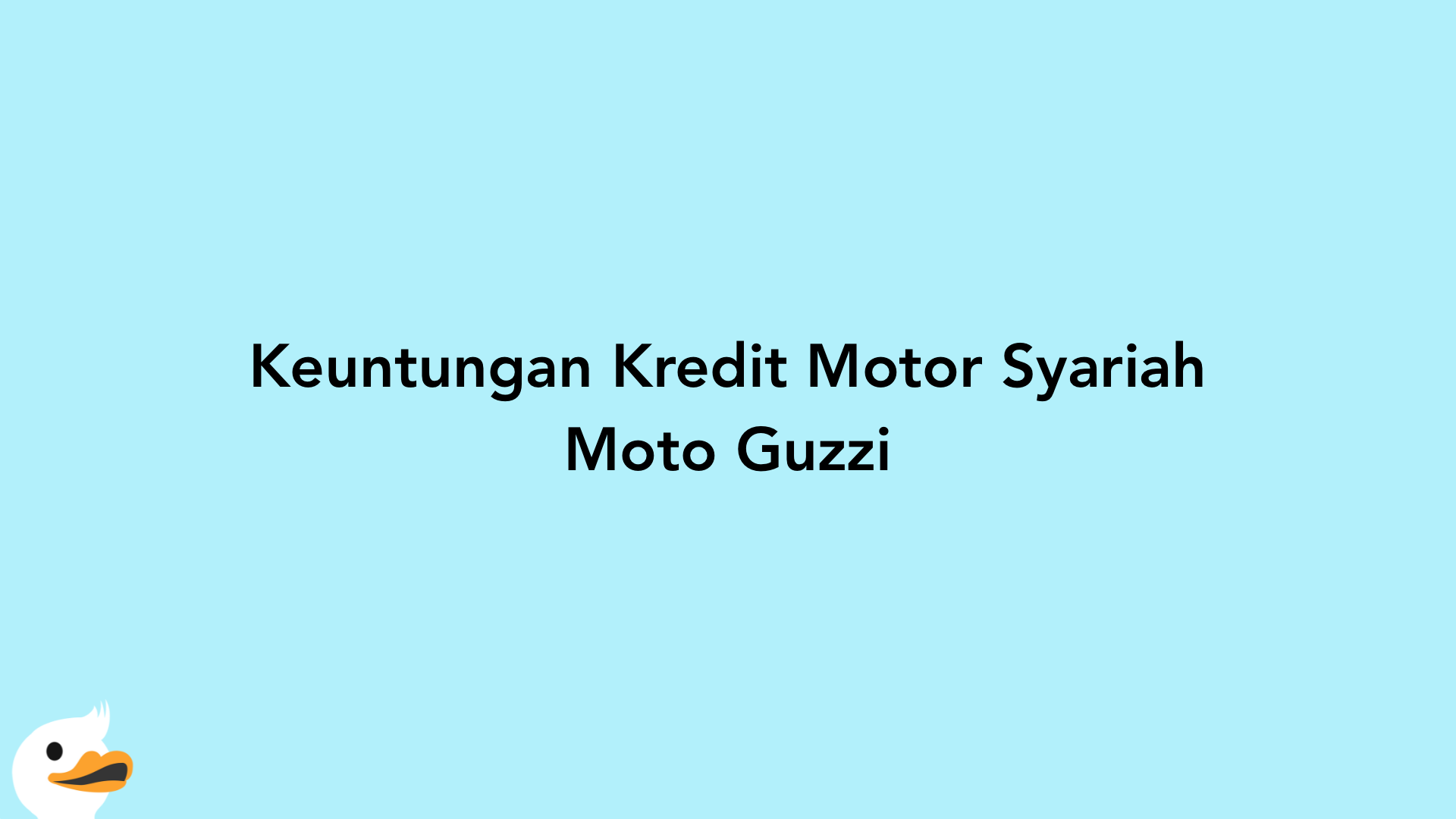 Keuntungan Kredit Motor Syariah Moto Guzzi