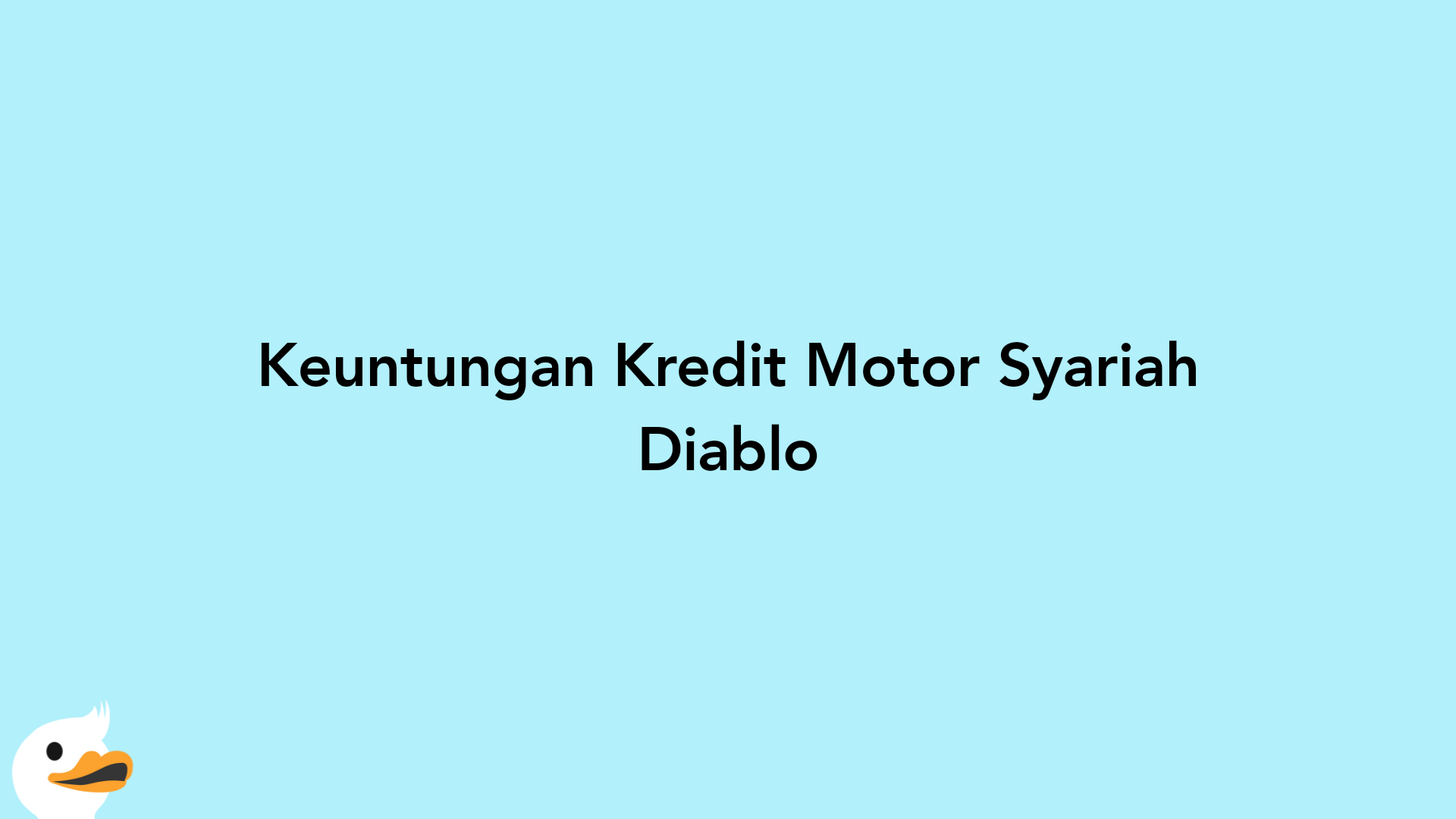 Keuntungan Kredit Motor Syariah Diablo