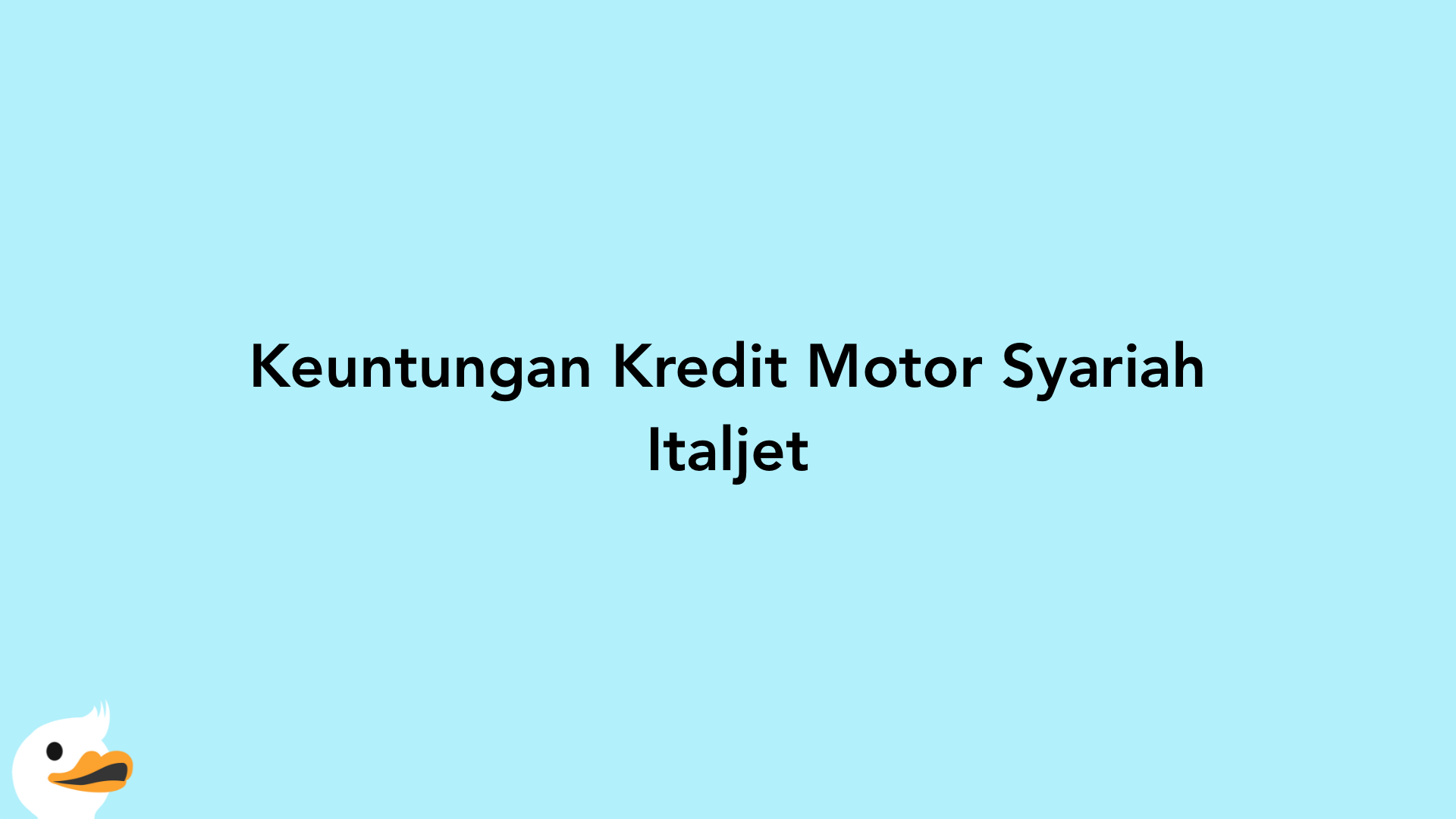 Keuntungan Kredit Motor Syariah Italjet