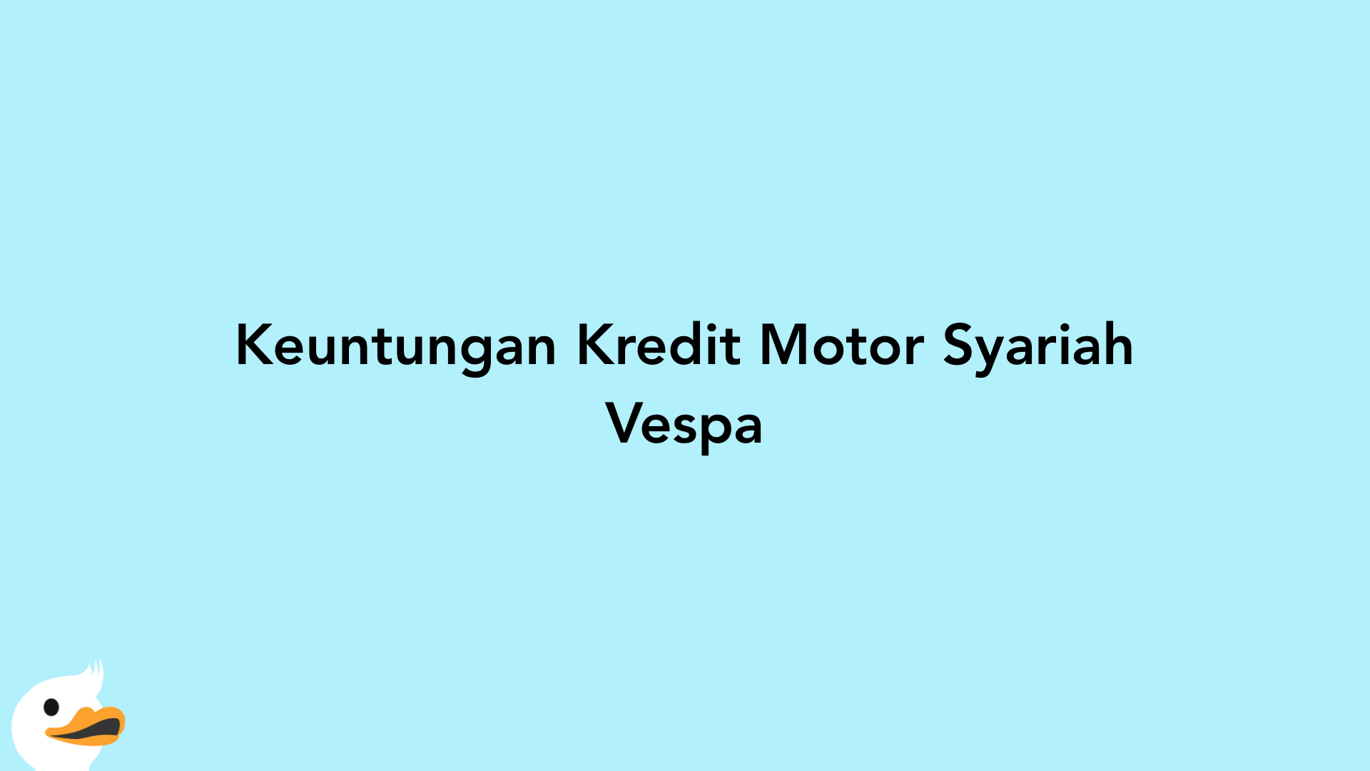 Keuntungan Kredit Motor Syariah Vespa