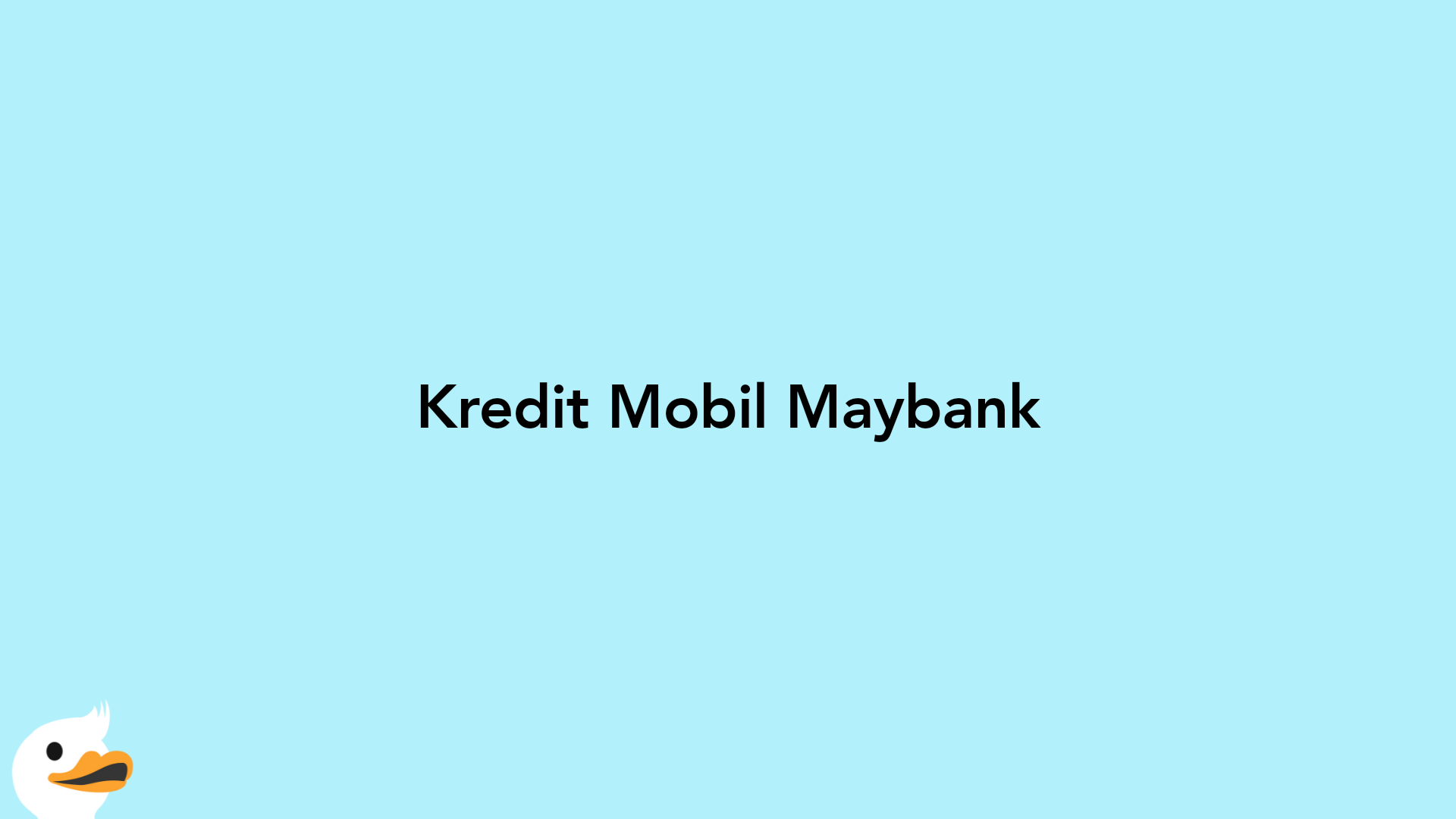 Kredit Mobil Maybank