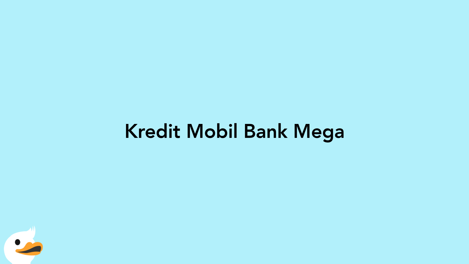 Kredit Mobil Bank Mega