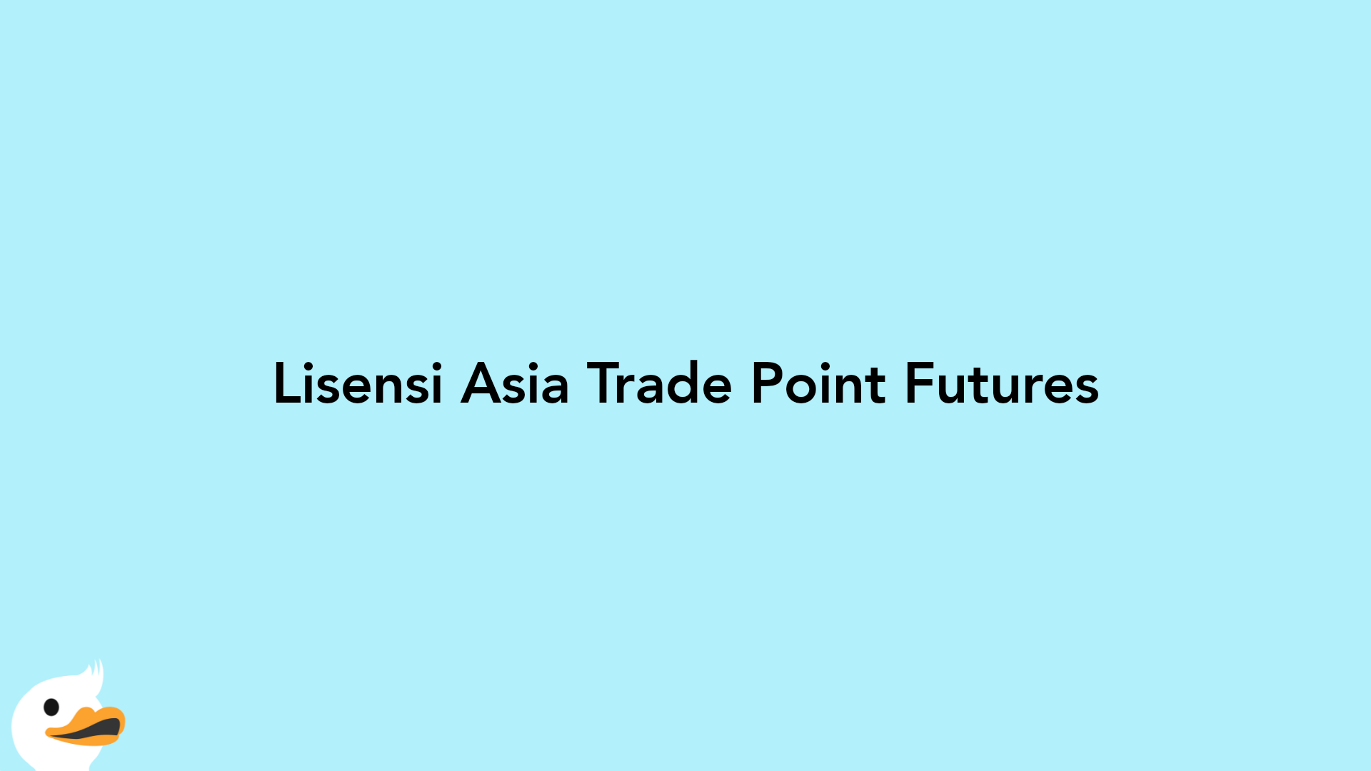 Lisensi Asia Trade Point Futures