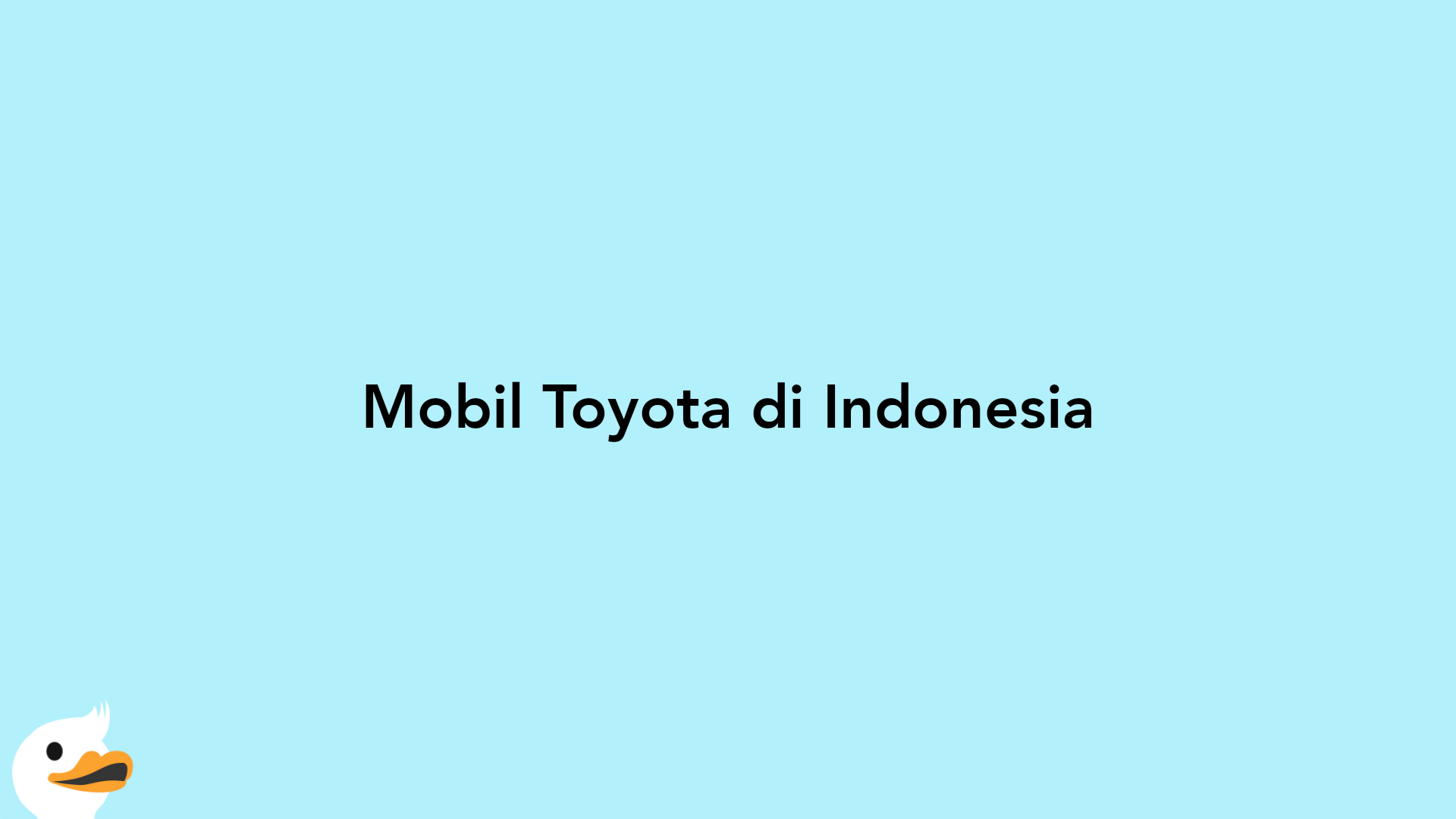 Mobil Toyota di Indonesia