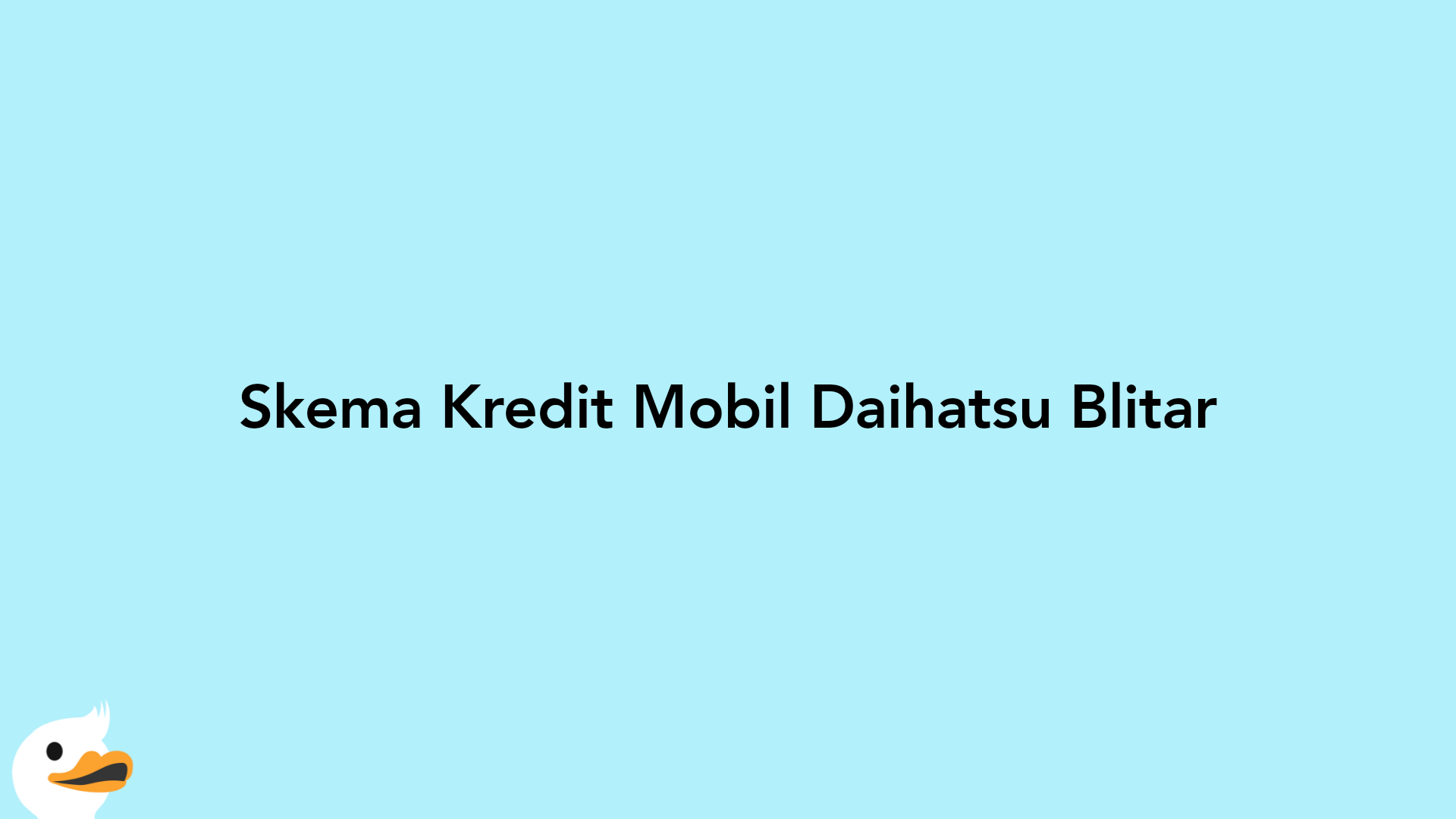 Skema Kredit Mobil Daihatsu Blitar