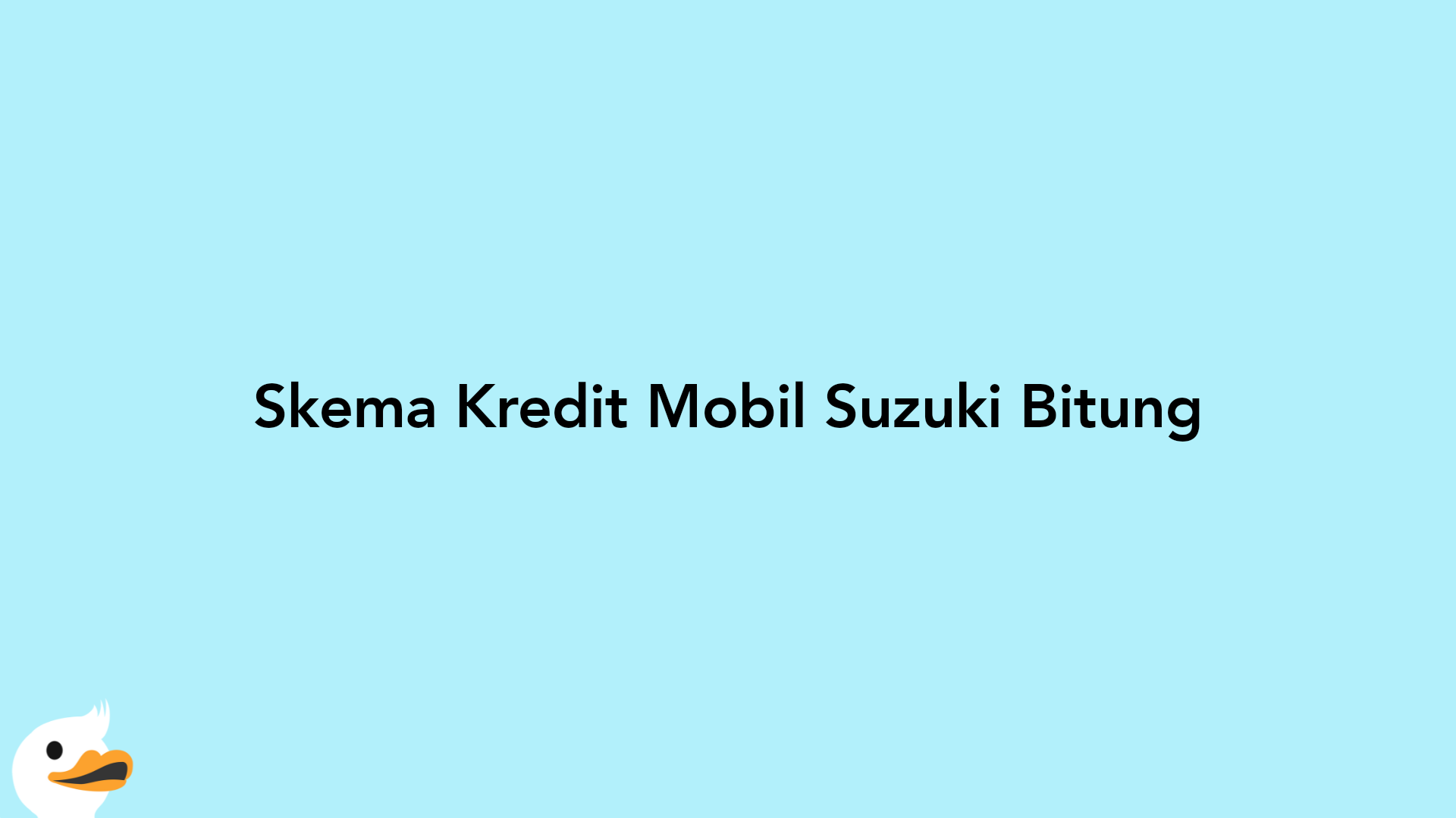 Skema Kredit Mobil Suzuki Bitung