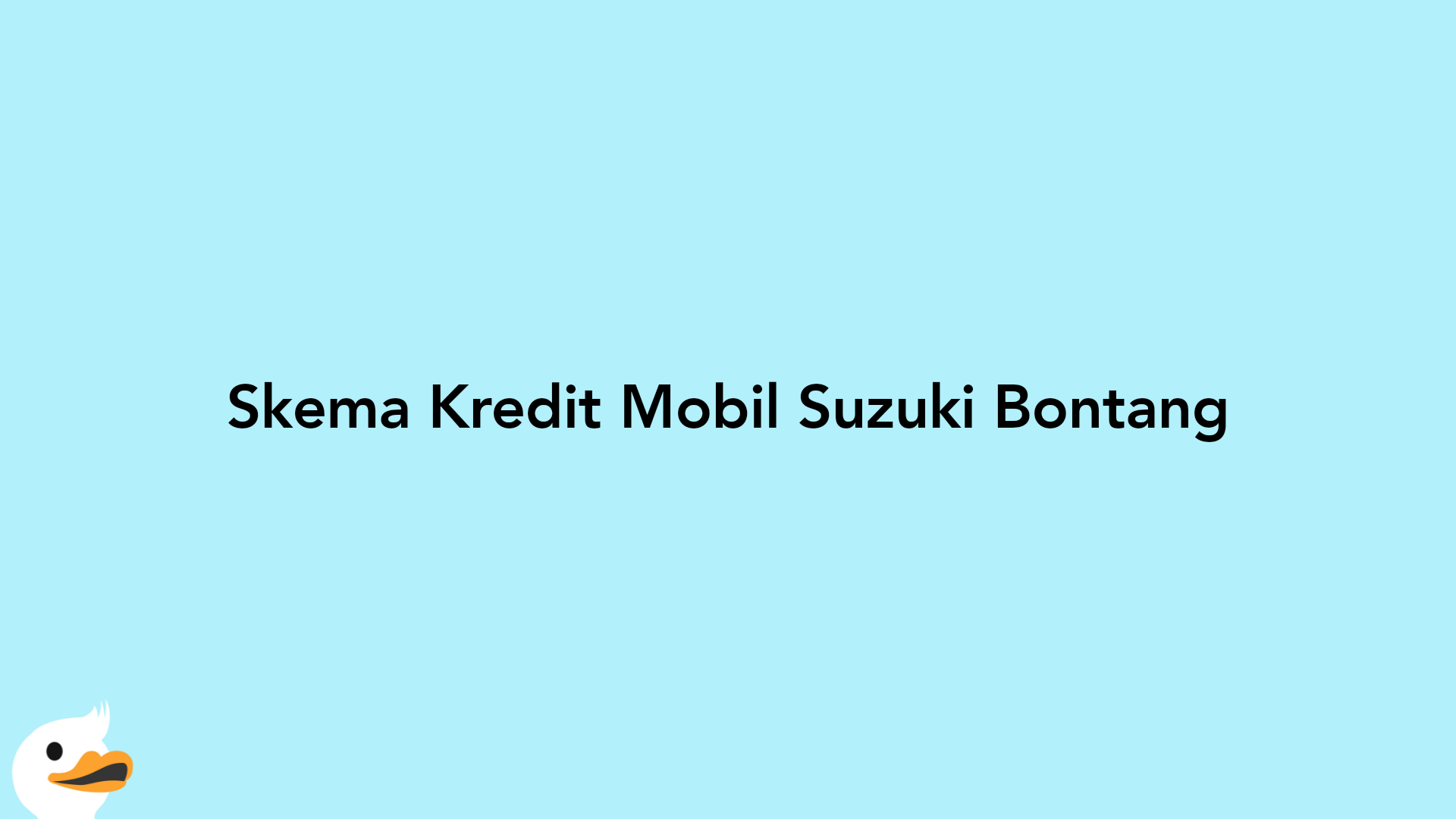 Skema Kredit Mobil Suzuki Bontang
