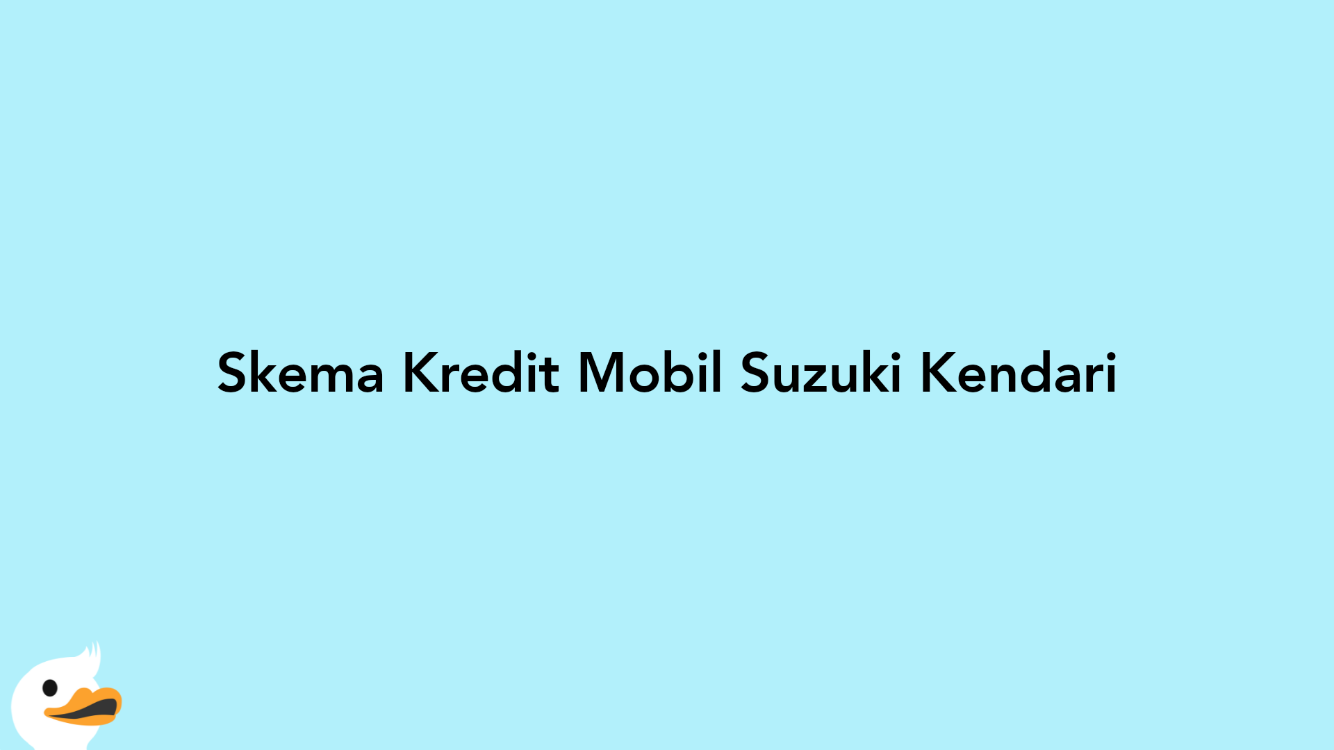 Skema Kredit Mobil Suzuki Kendari