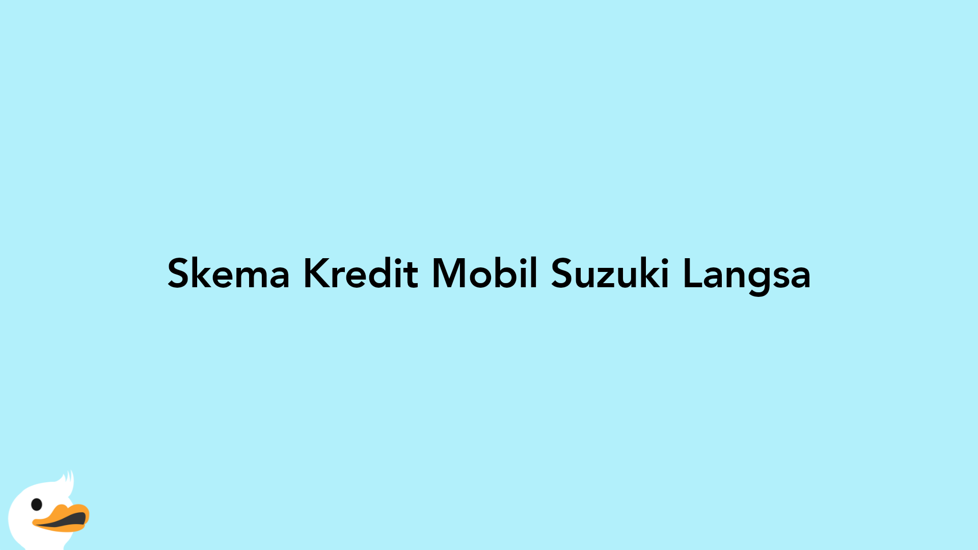 Skema Kredit Mobil Suzuki Langsa
