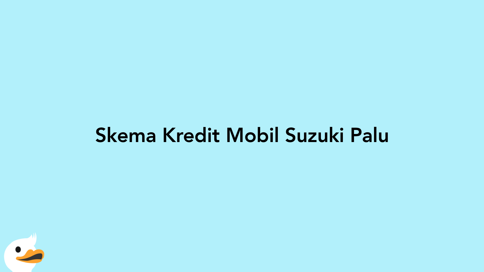 Skema Kredit Mobil Suzuki Palu