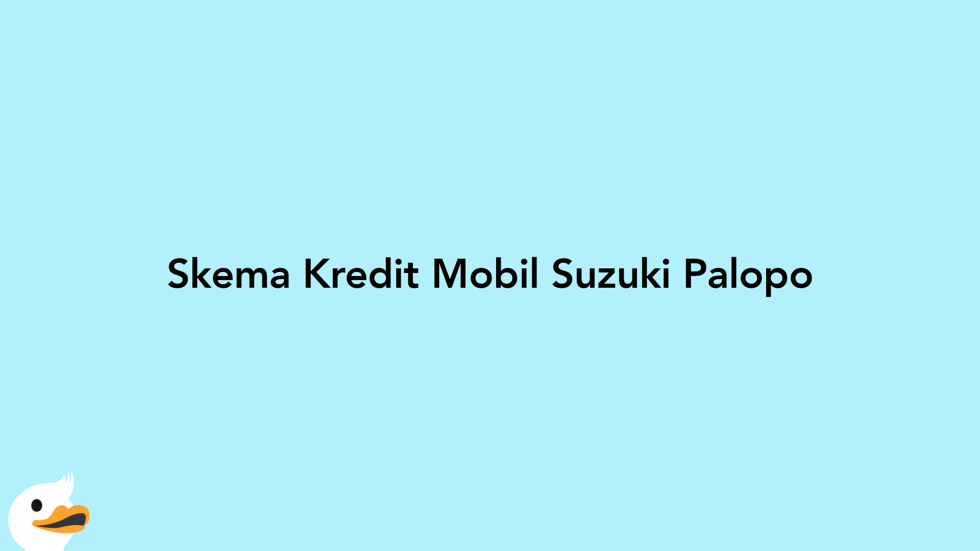 Skema Kredit Mobil Suzuki Palopo