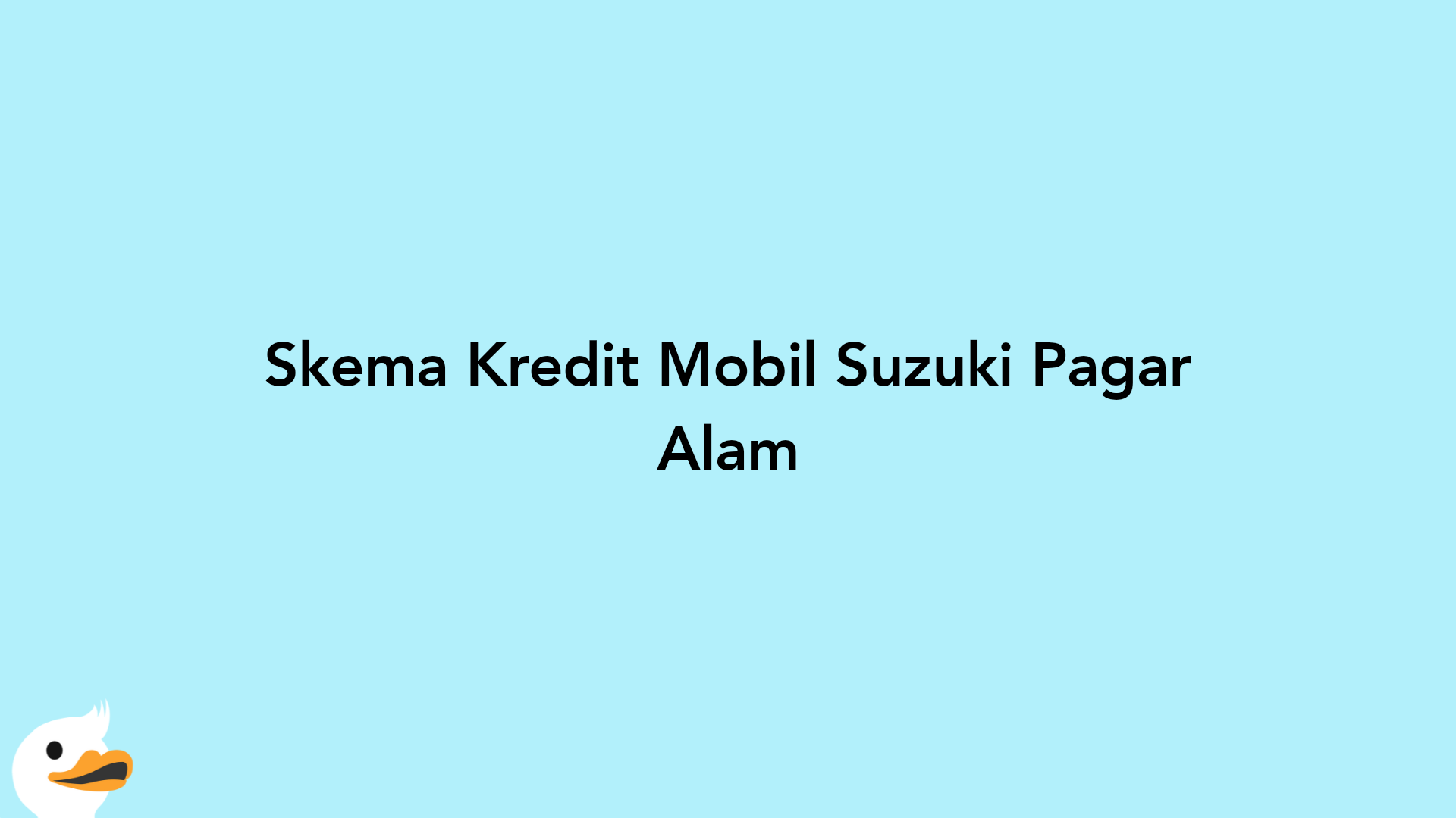 Skema Kredit Mobil Suzuki Pagar Alam