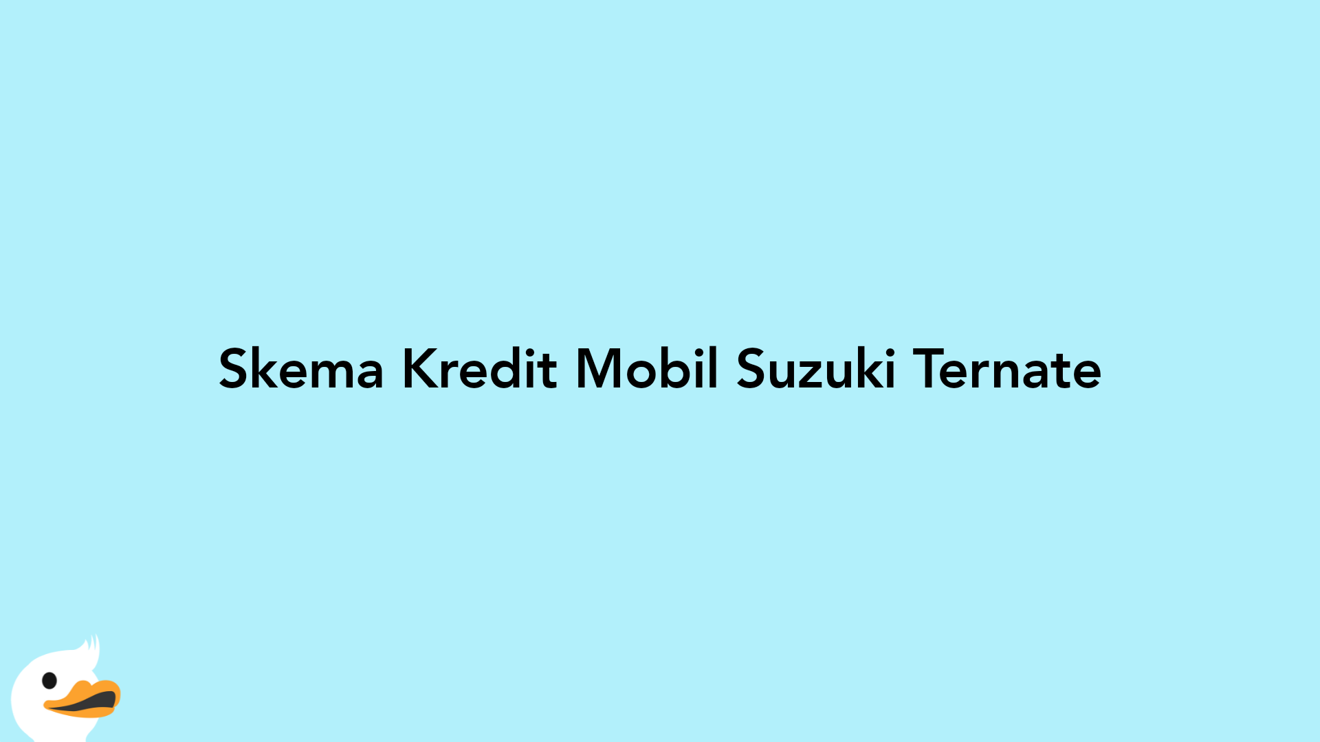 Skema Kredit Mobil Suzuki Ternate