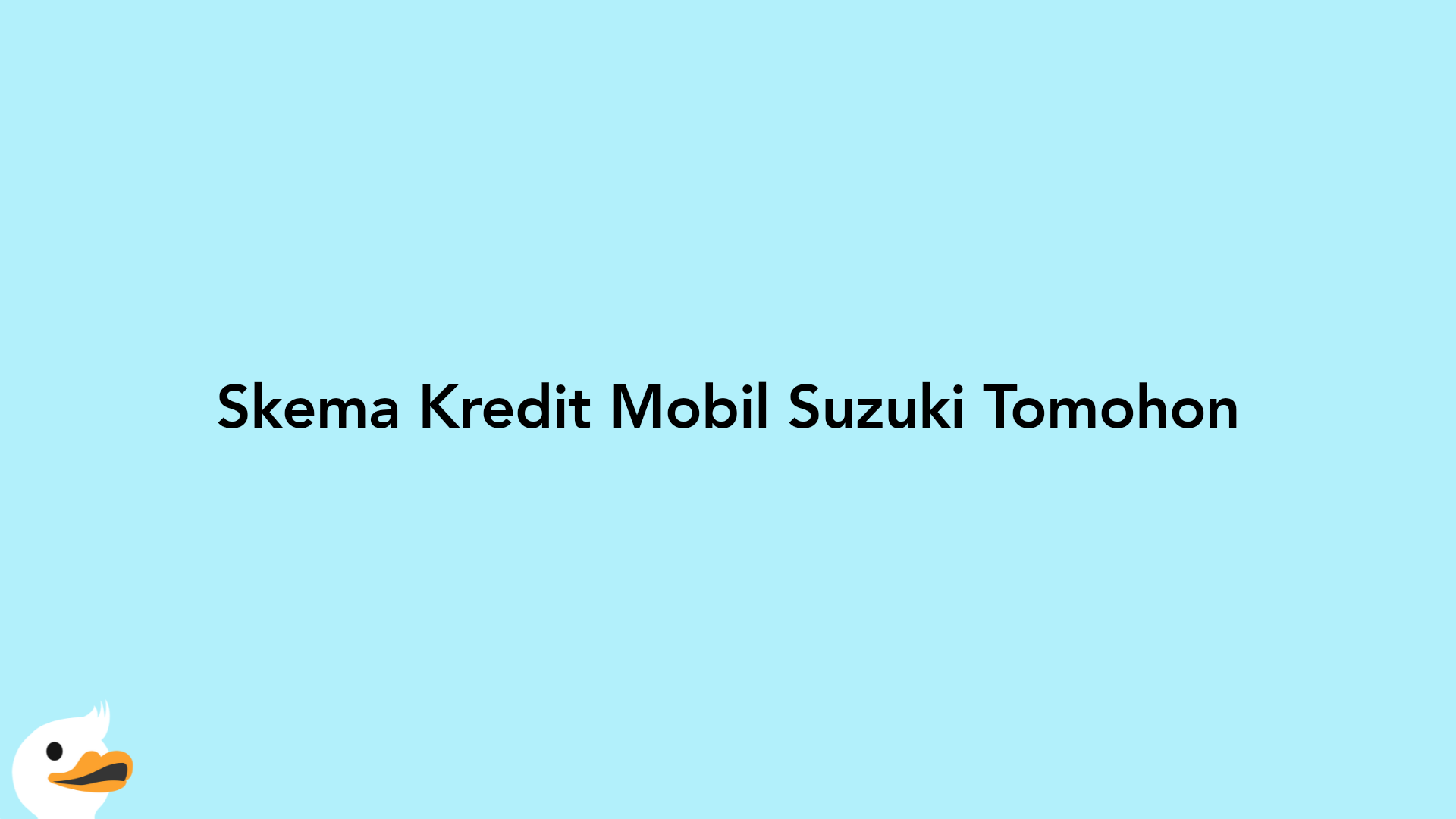 Skema Kredit Mobil Suzuki Tomohon