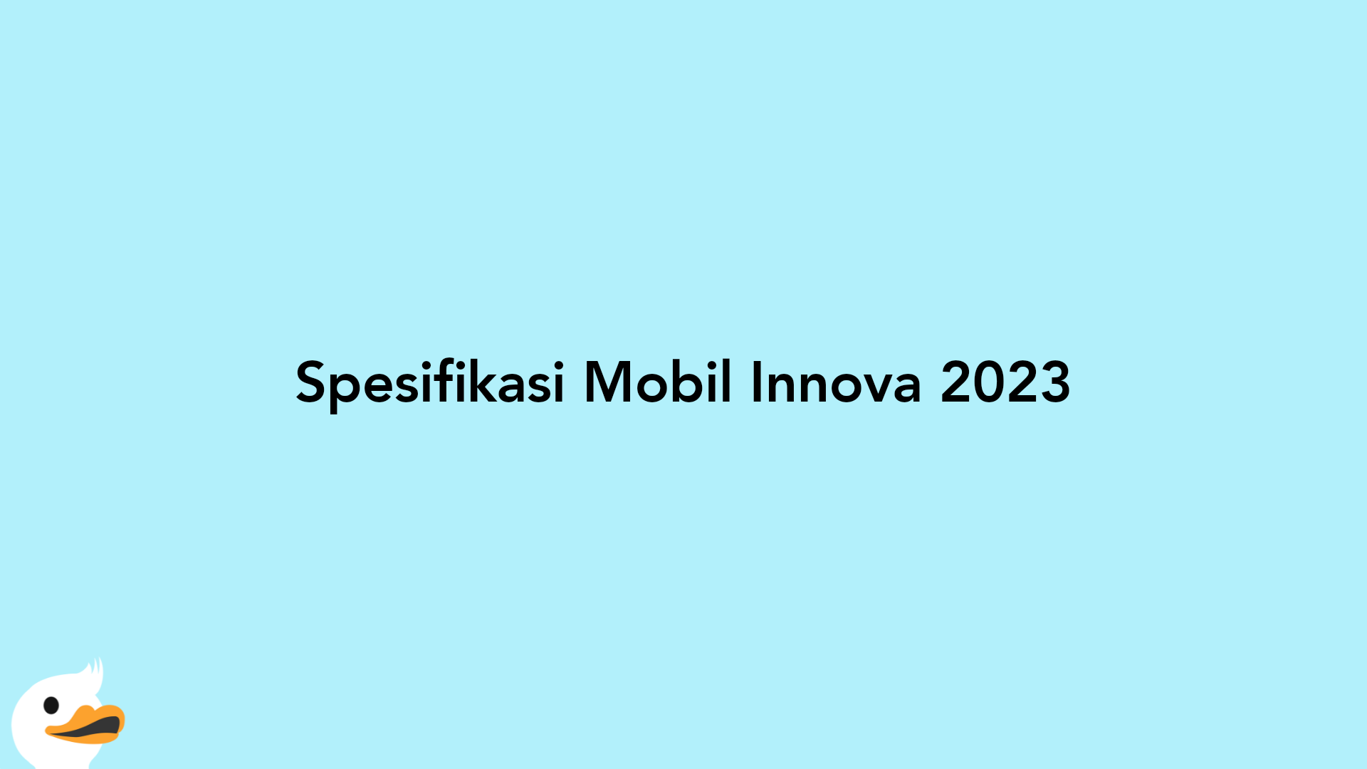 Spesifikasi Mobil Innova 2023