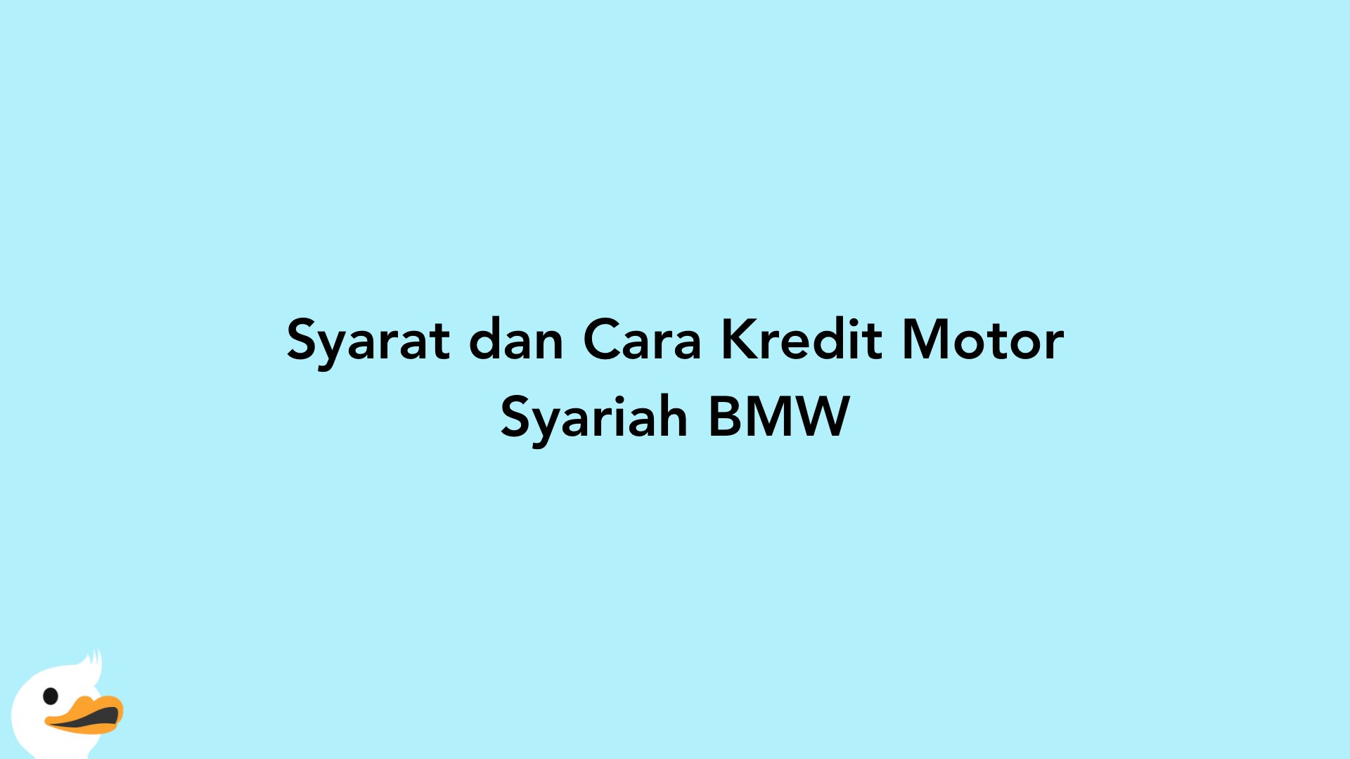 Syarat dan Cara Kredit Motor Syariah BMW