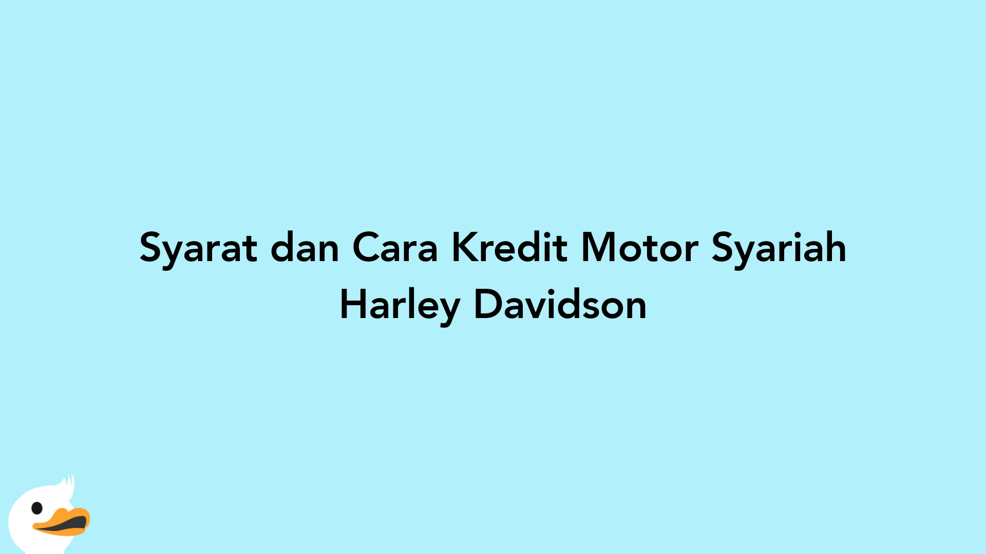 Syarat dan Cara Kredit Motor Syariah Harley Davidson