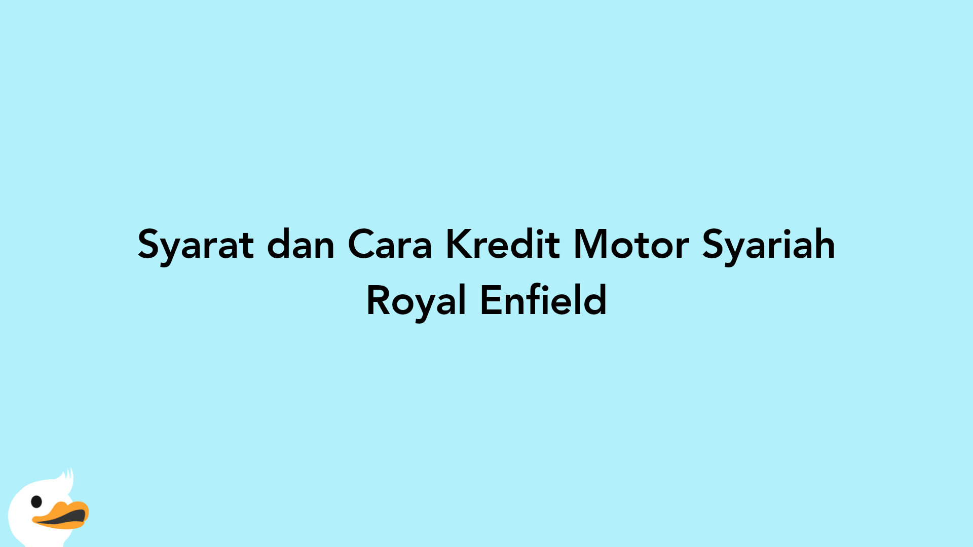 Syarat dan Cara Kredit Motor Syariah Royal Enfield