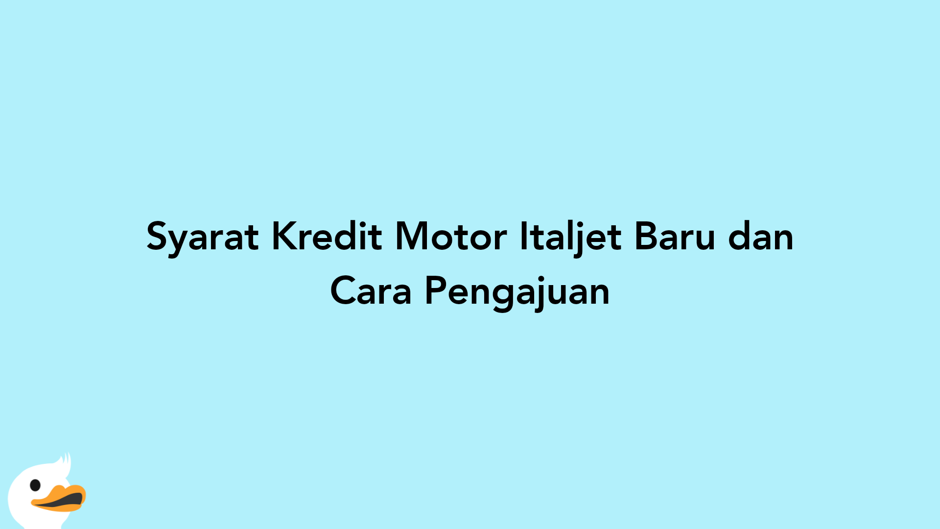 Syarat Kredit Motor Italjet Baru dan Cara Pengajuan