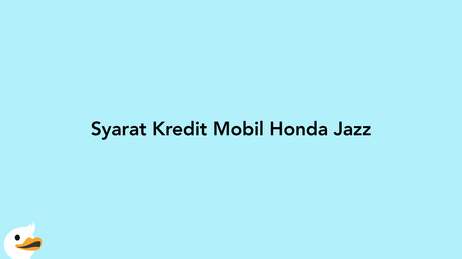 Syarat Kredit Mobil Honda Jazz