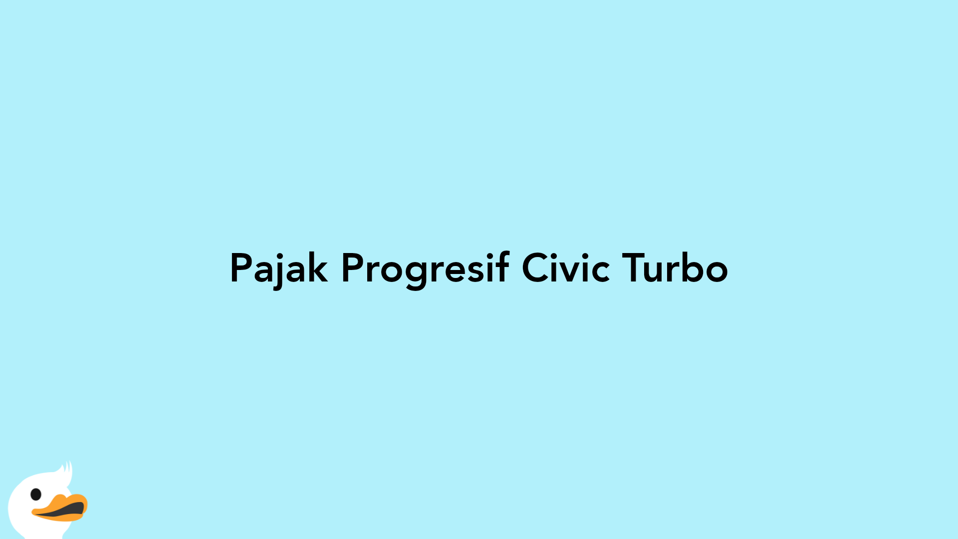 Pajak Progresif Civic Turbo