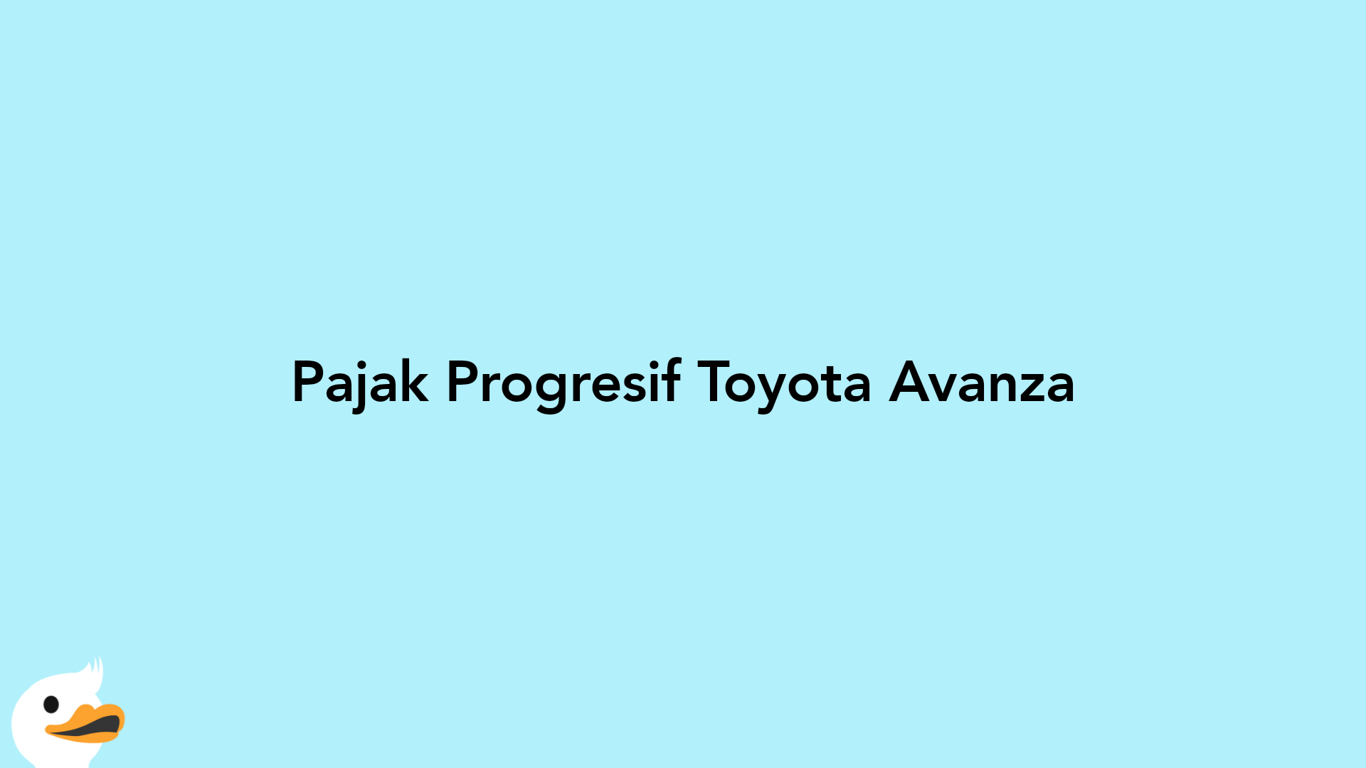 Pajak Progresif Toyota Avanza