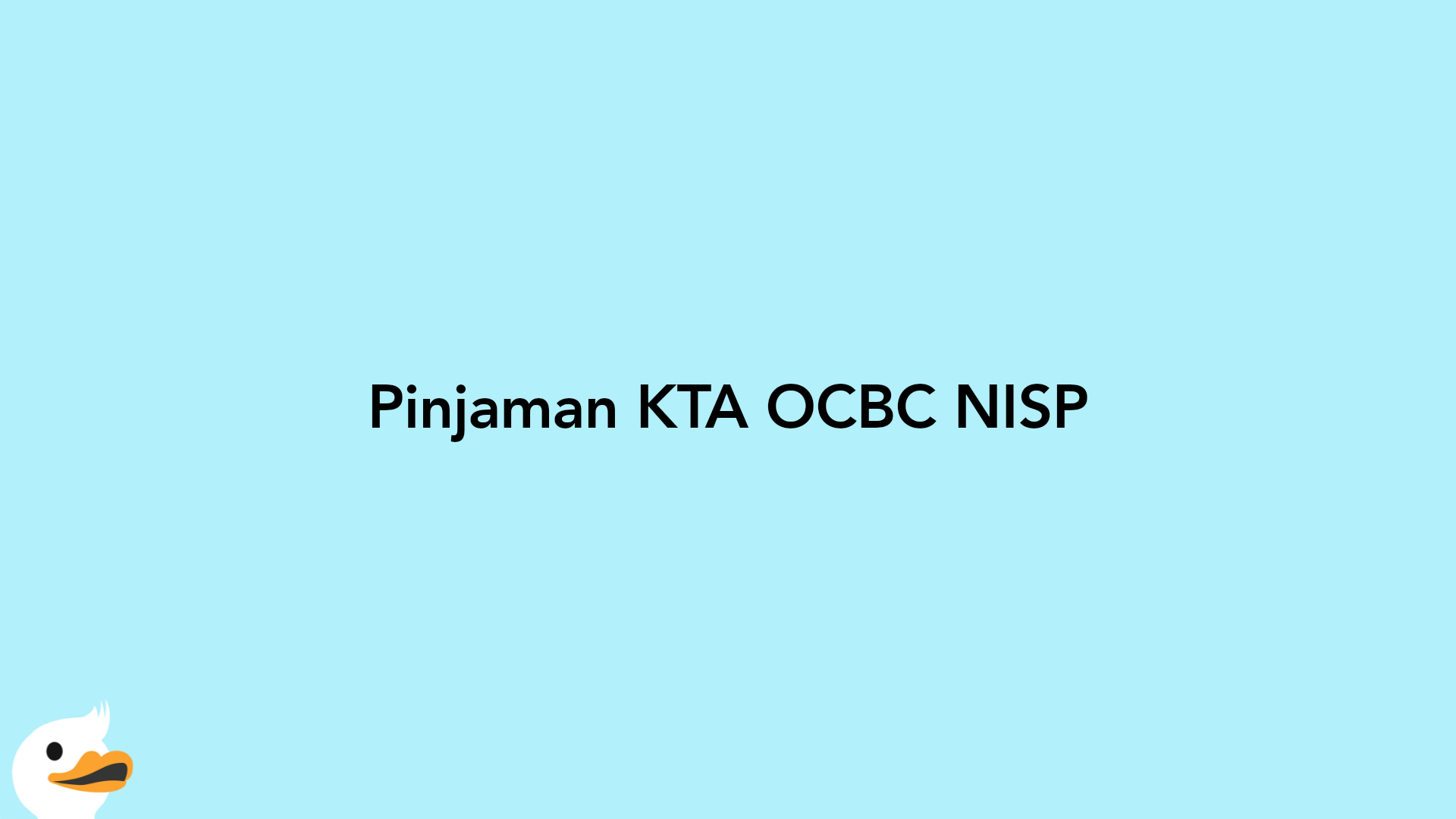 Pinjaman KTA OCBC NISP