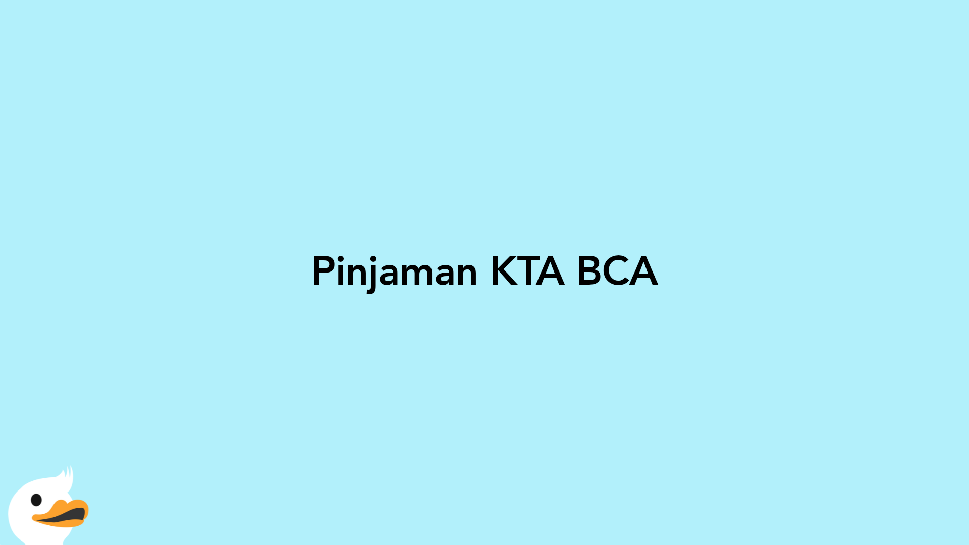 Pinjaman KTA BCA