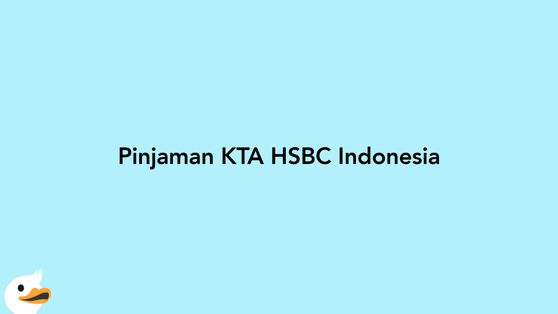 Pinjaman KTA HSBC Indonesia